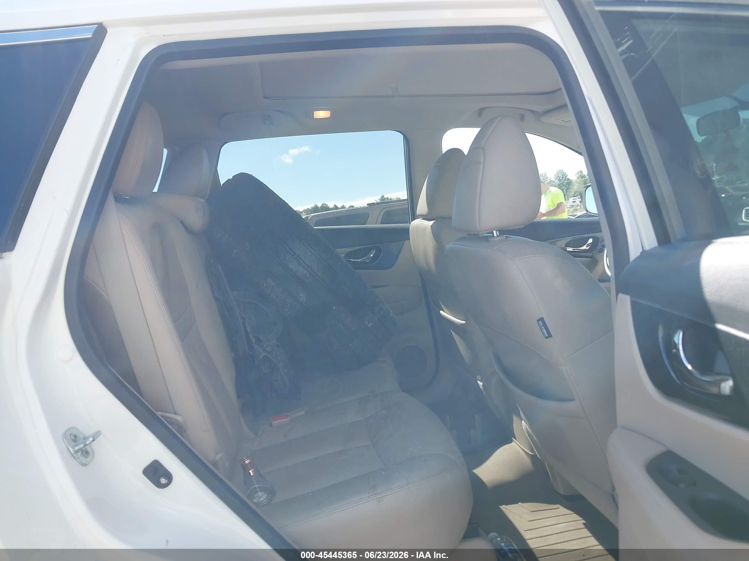 2014 Nissan Rogue Sl White vin: 5N1AT2MV2EC796927