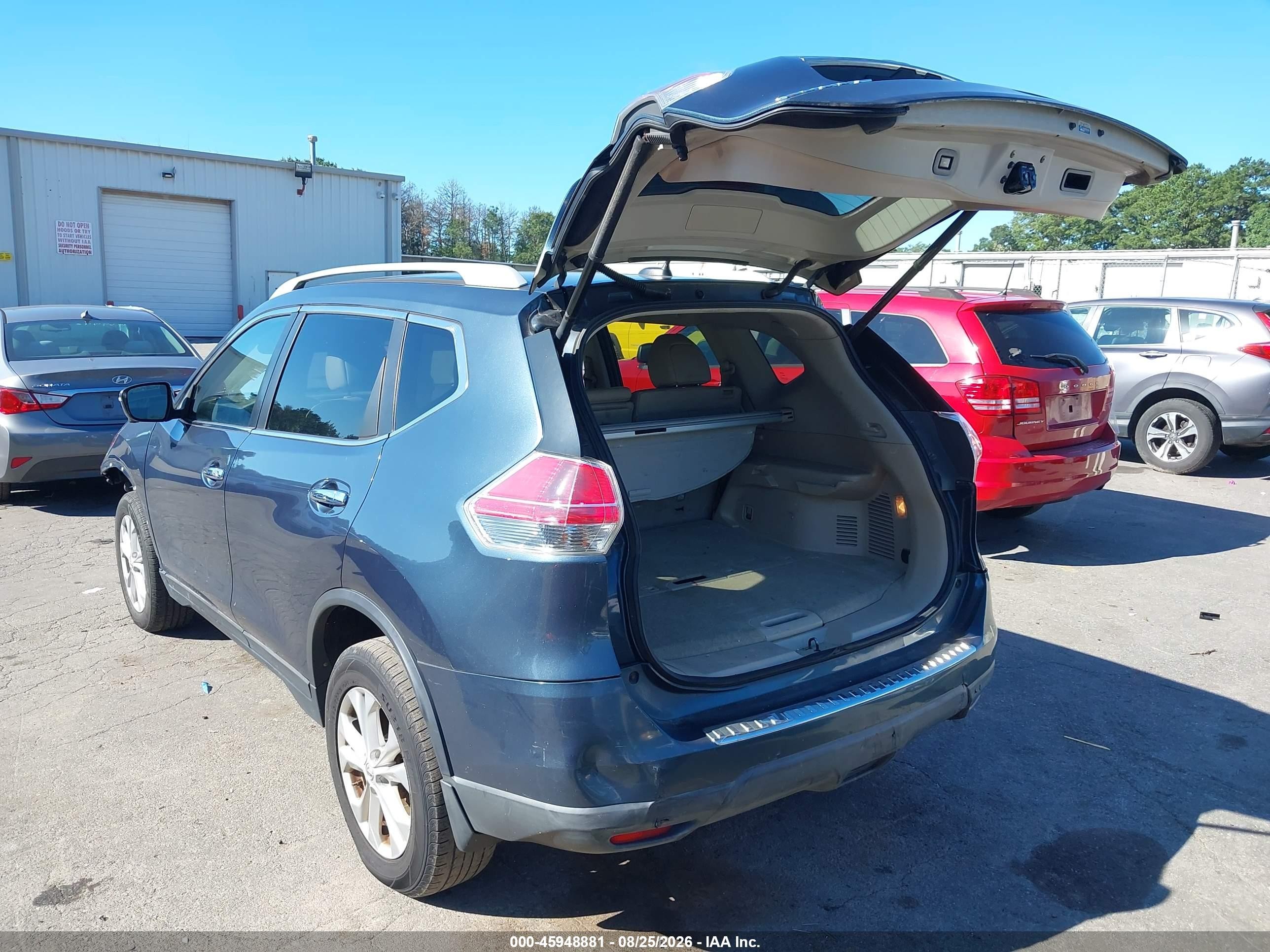 2014 Nissan Rogue Sl Dark Blue vin: 5N1AT2MV2EC806565