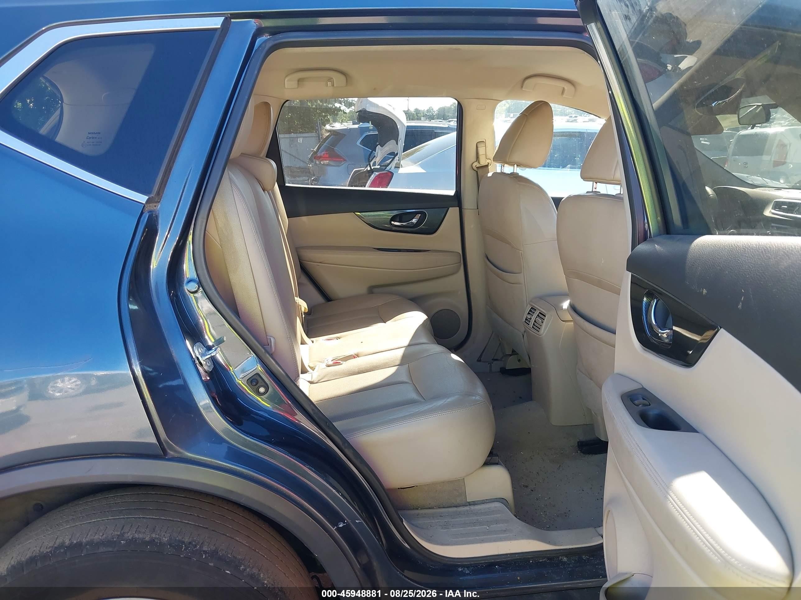 2014 Nissan Rogue Sl Dark Blue vin: 5N1AT2MV2EC806565