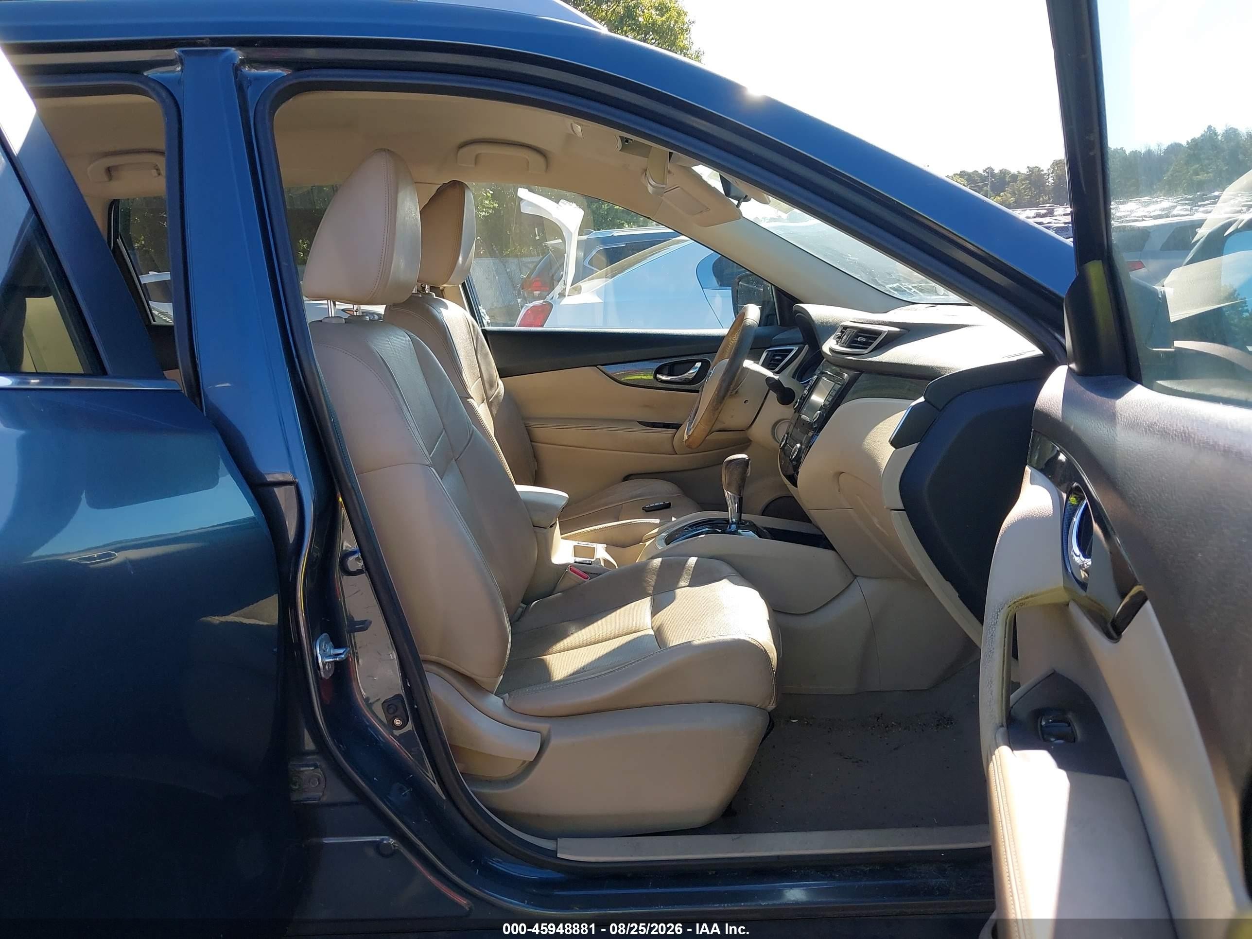 2014 Nissan Rogue Sl Dark Blue vin: 5N1AT2MV2EC806565