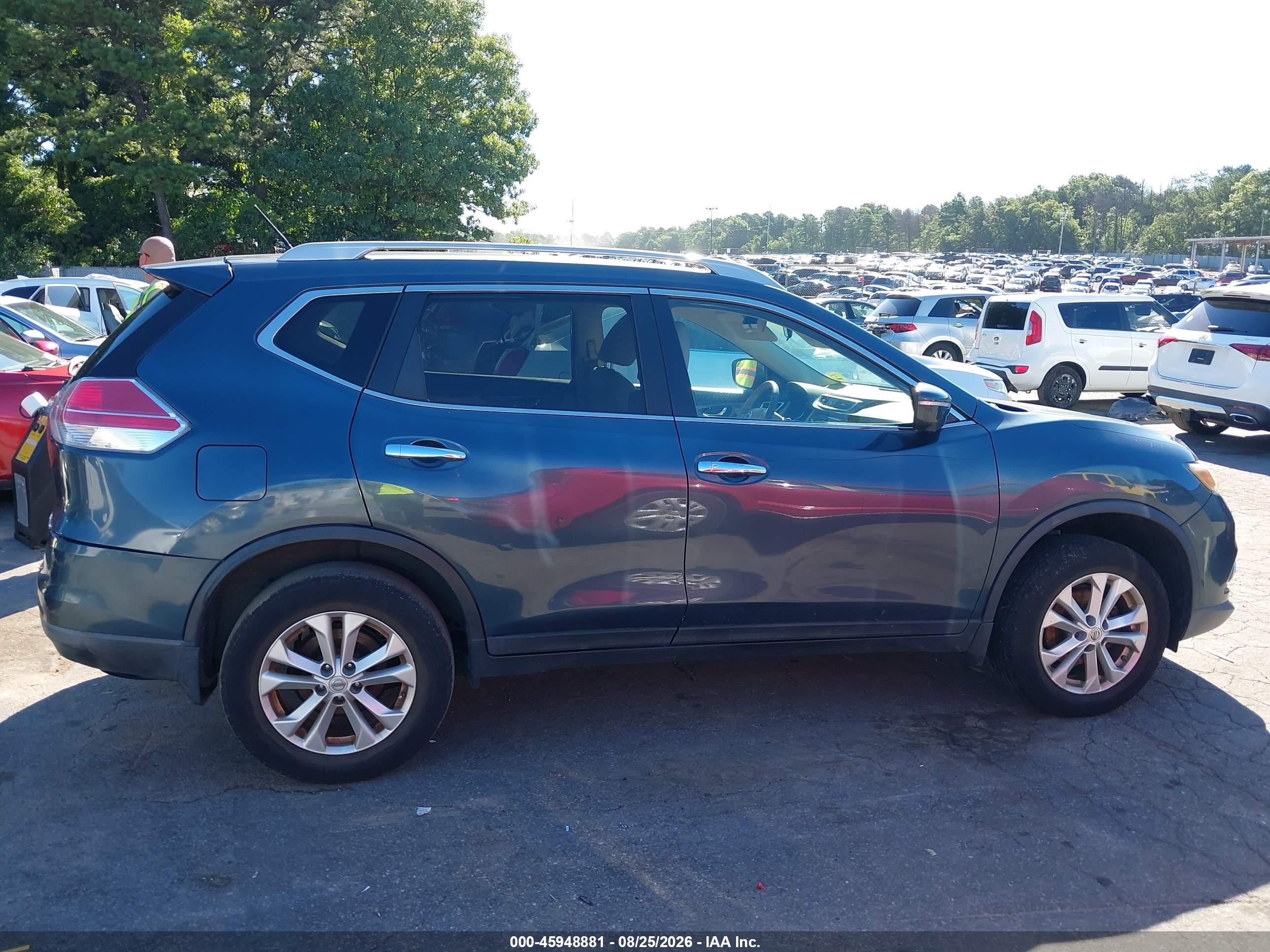 2014 Nissan Rogue Sl Dark Blue vin: 5N1AT2MV2EC806565