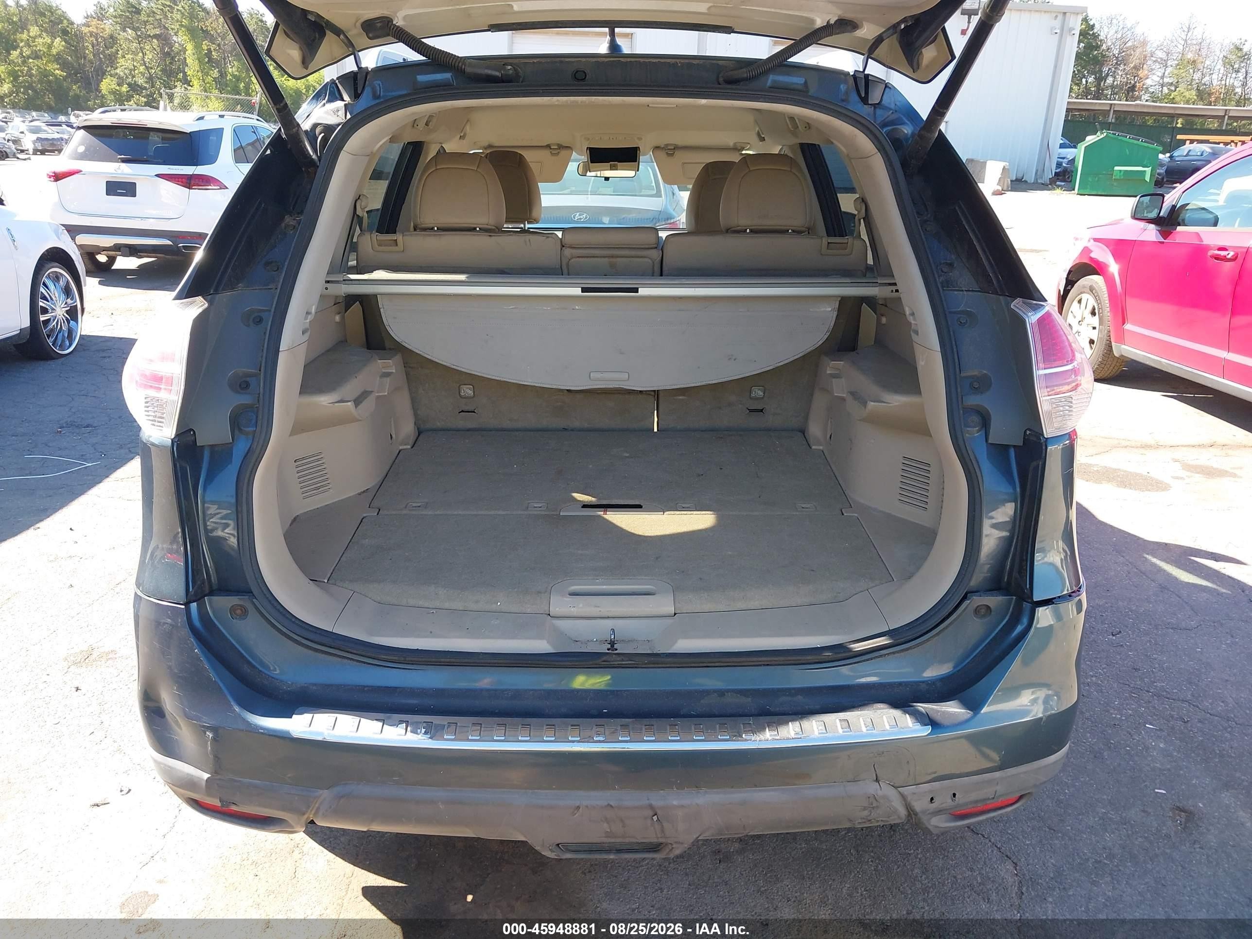 2014 Nissan Rogue Sl Dark Blue vin: 5N1AT2MV2EC806565