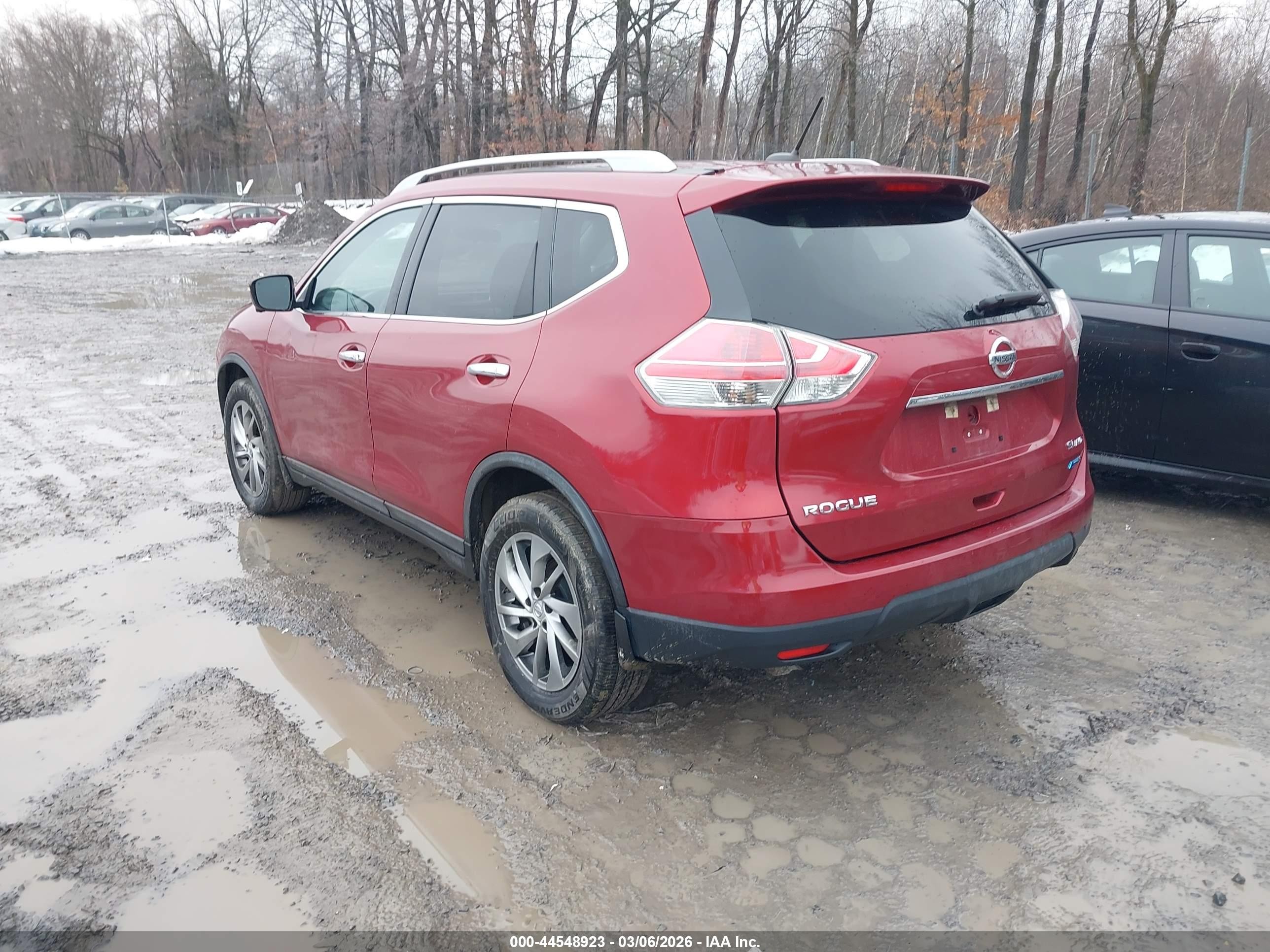 2014 Nissan Rogue Sl Maroon vin: 5N1AT2MV2EC811216