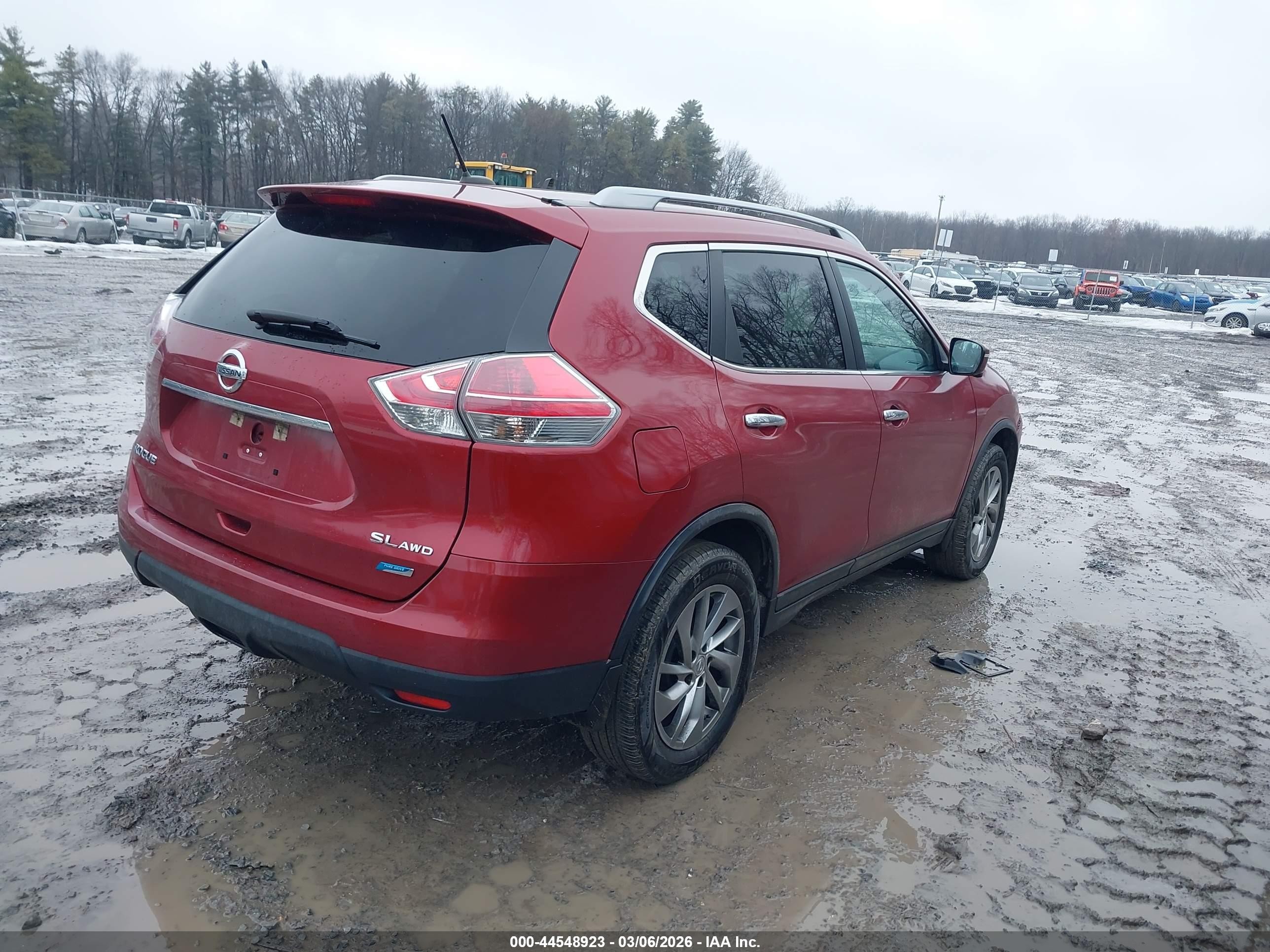 2014 Nissan Rogue Sl Maroon vin: 5N1AT2MV2EC811216