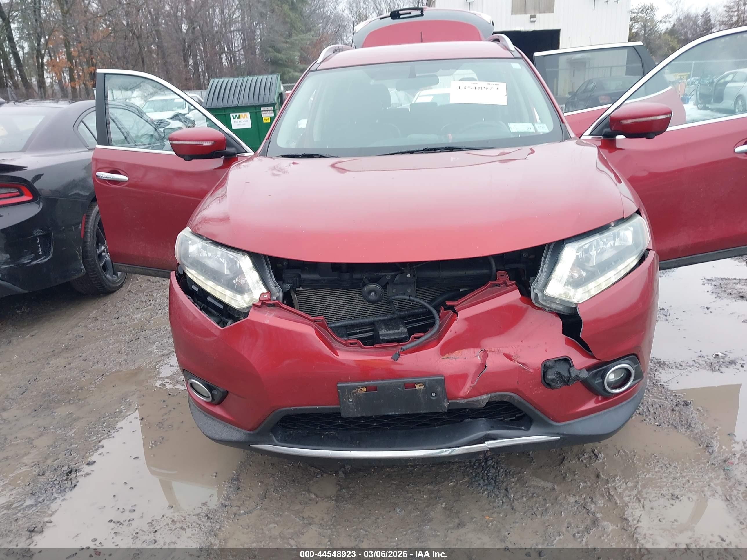 2014 Nissan Rogue Sl Maroon vin: 5N1AT2MV2EC811216