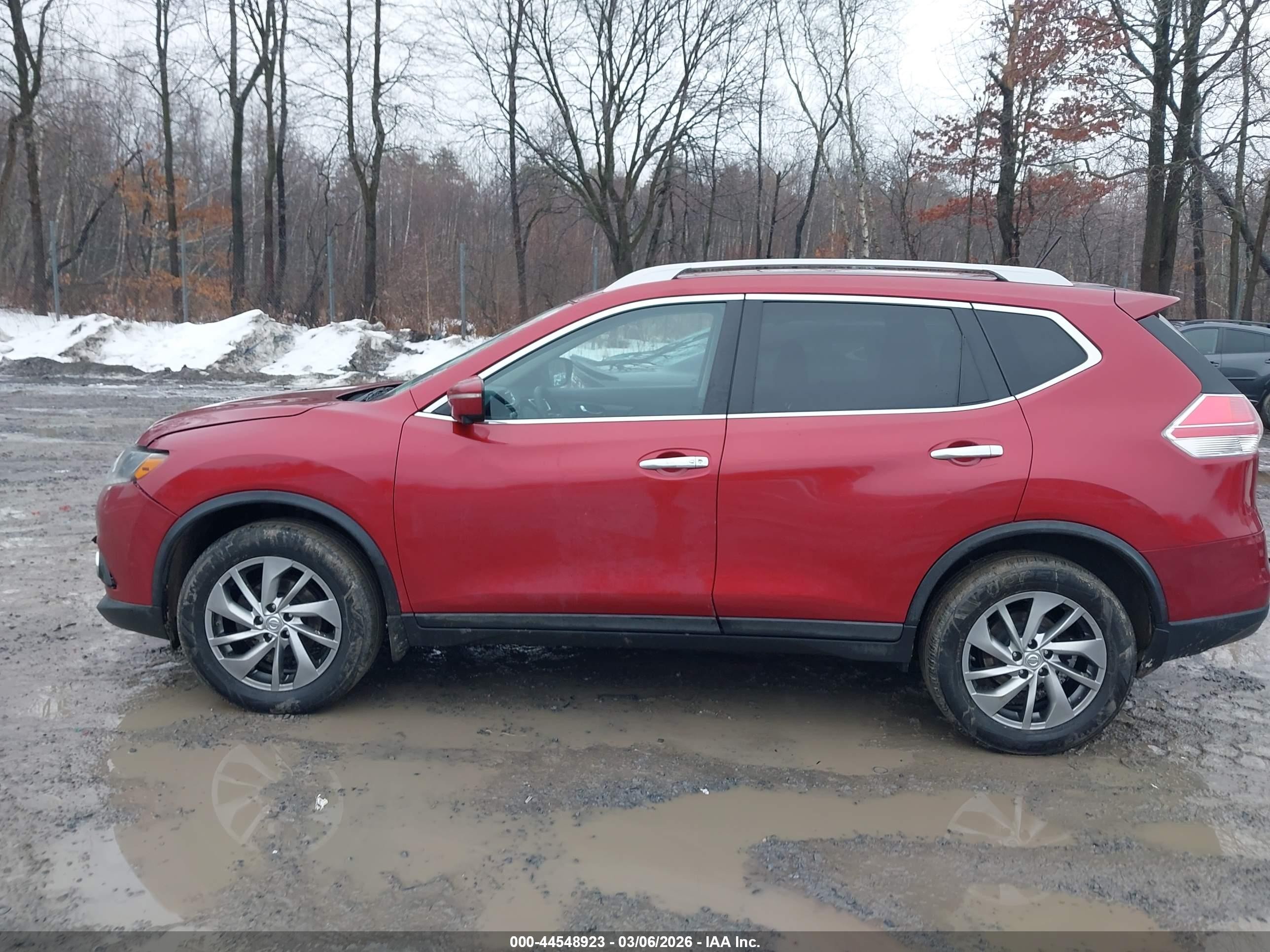 2014 Nissan Rogue Sl Maroon vin: 5N1AT2MV2EC811216