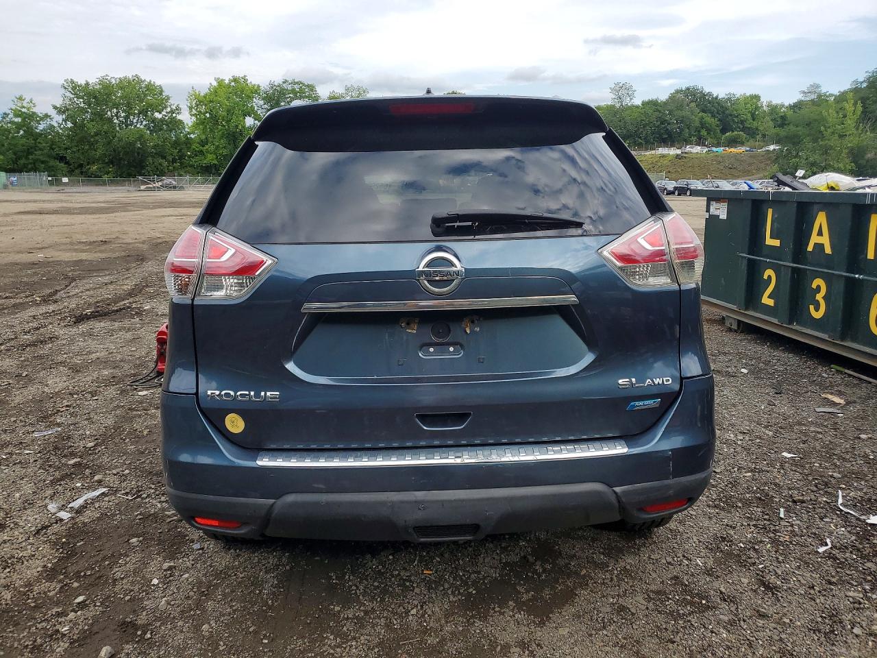 2014 Nissan Rogue Sl Синий vin: 5N1AT2MV2EC813791