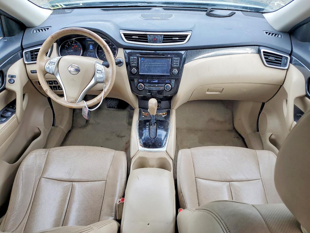2014 Nissan Rogue Sl Синий vin: 5N1AT2MV2EC813791