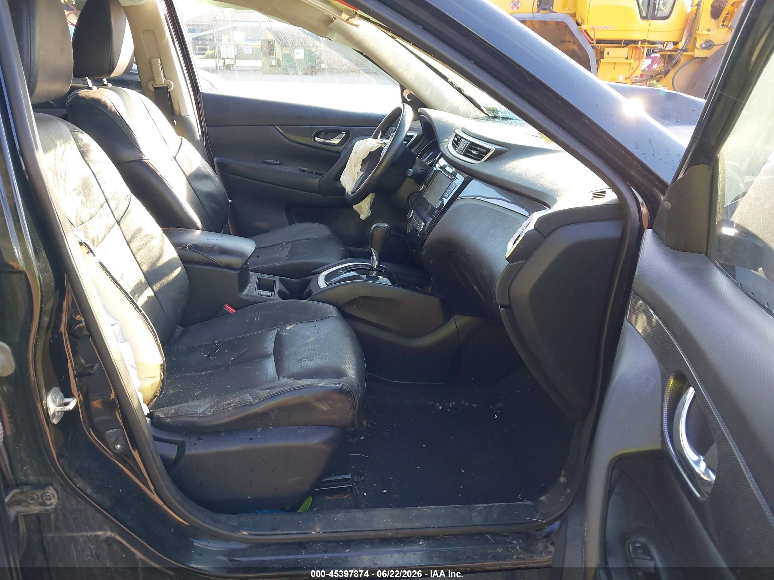 2014 Nissan Rogue Sl Black vin: 5N1AT2MV2EC814147