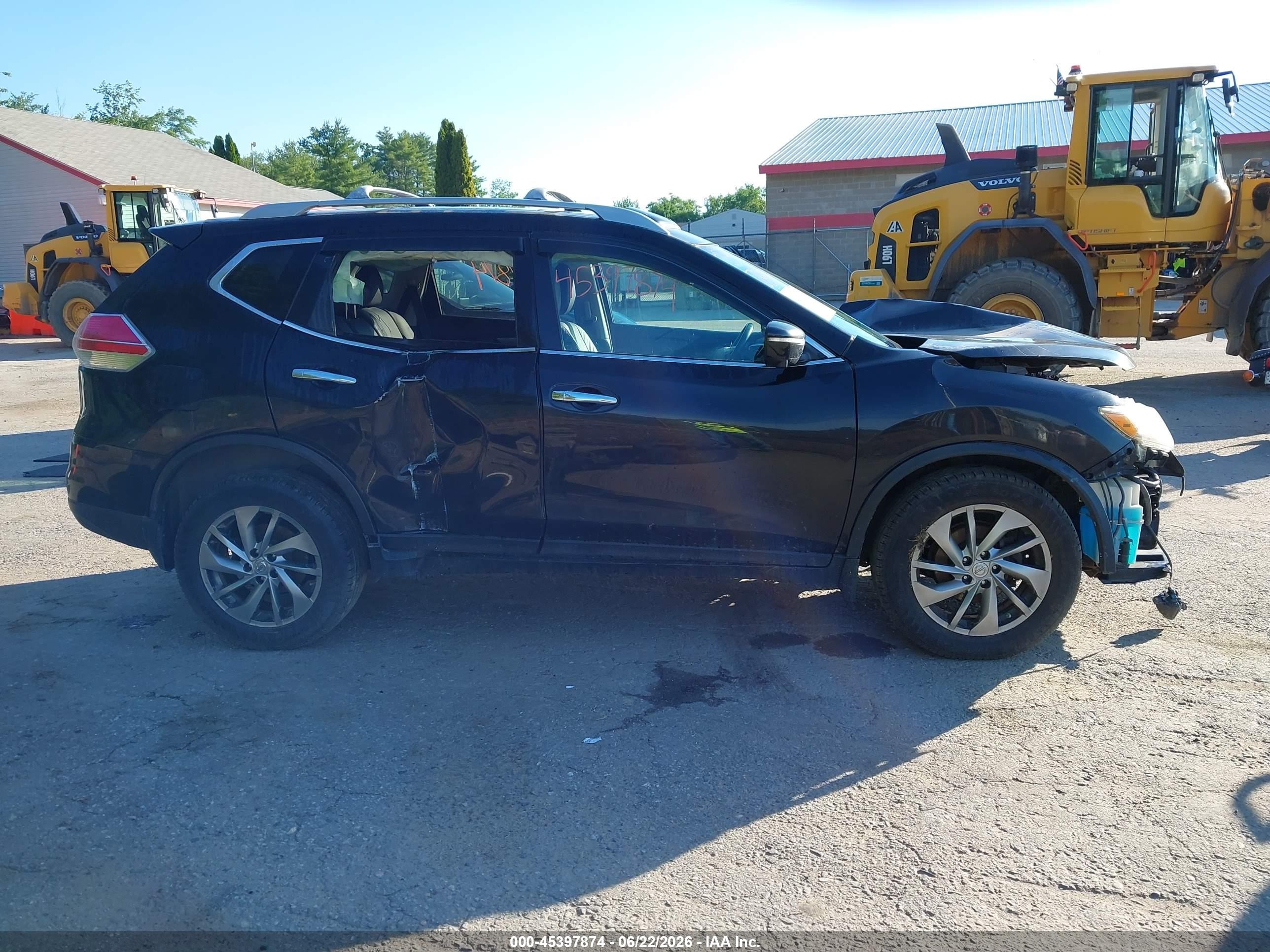 2014 Nissan Rogue Sl Black vin: 5N1AT2MV2EC814147