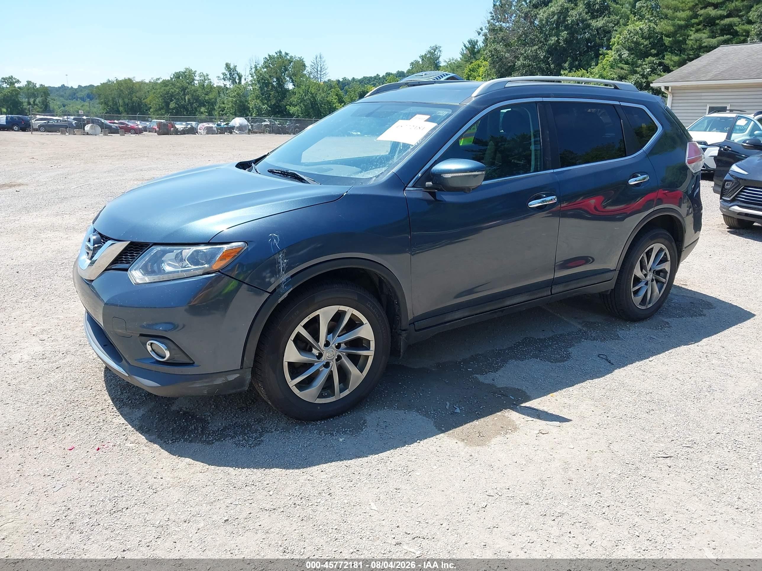 2014 Nissan Rogue Sl Gray vin: 5N1AT2MV2EC835340