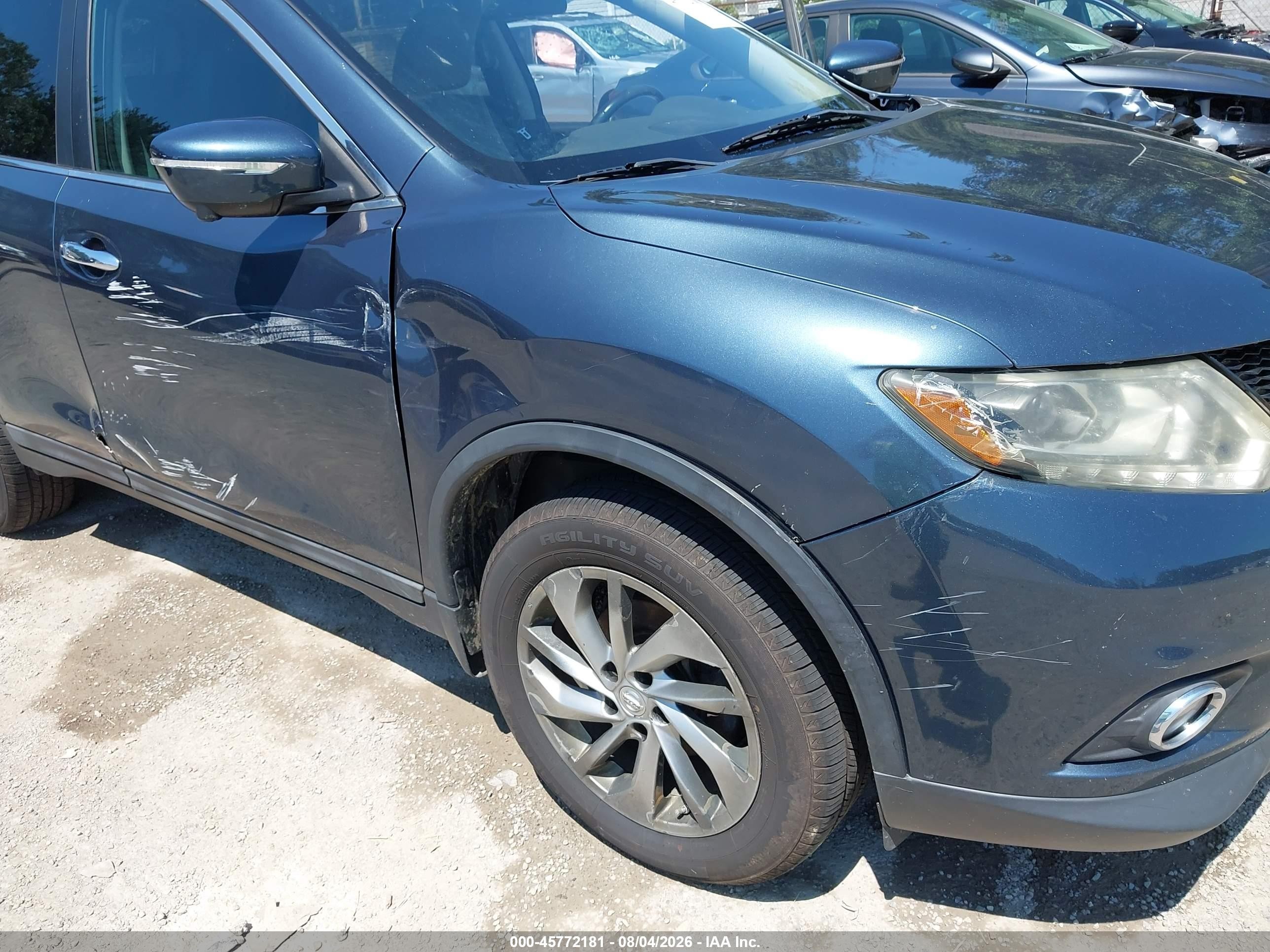 2014 Nissan Rogue Sl Gray vin: 5N1AT2MV2EC835340