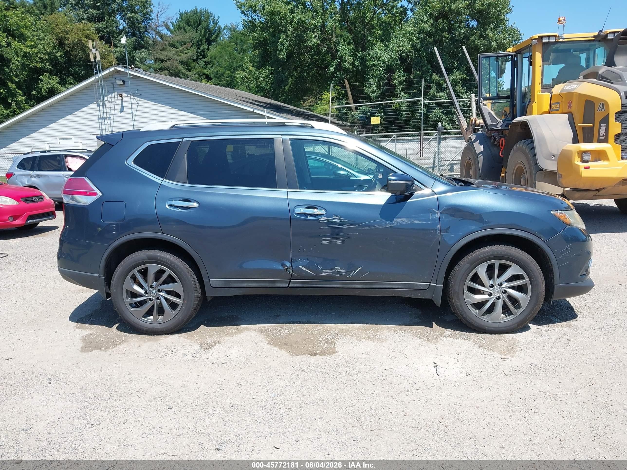 2014 Nissan Rogue Sl Gray vin: 5N1AT2MV2EC835340