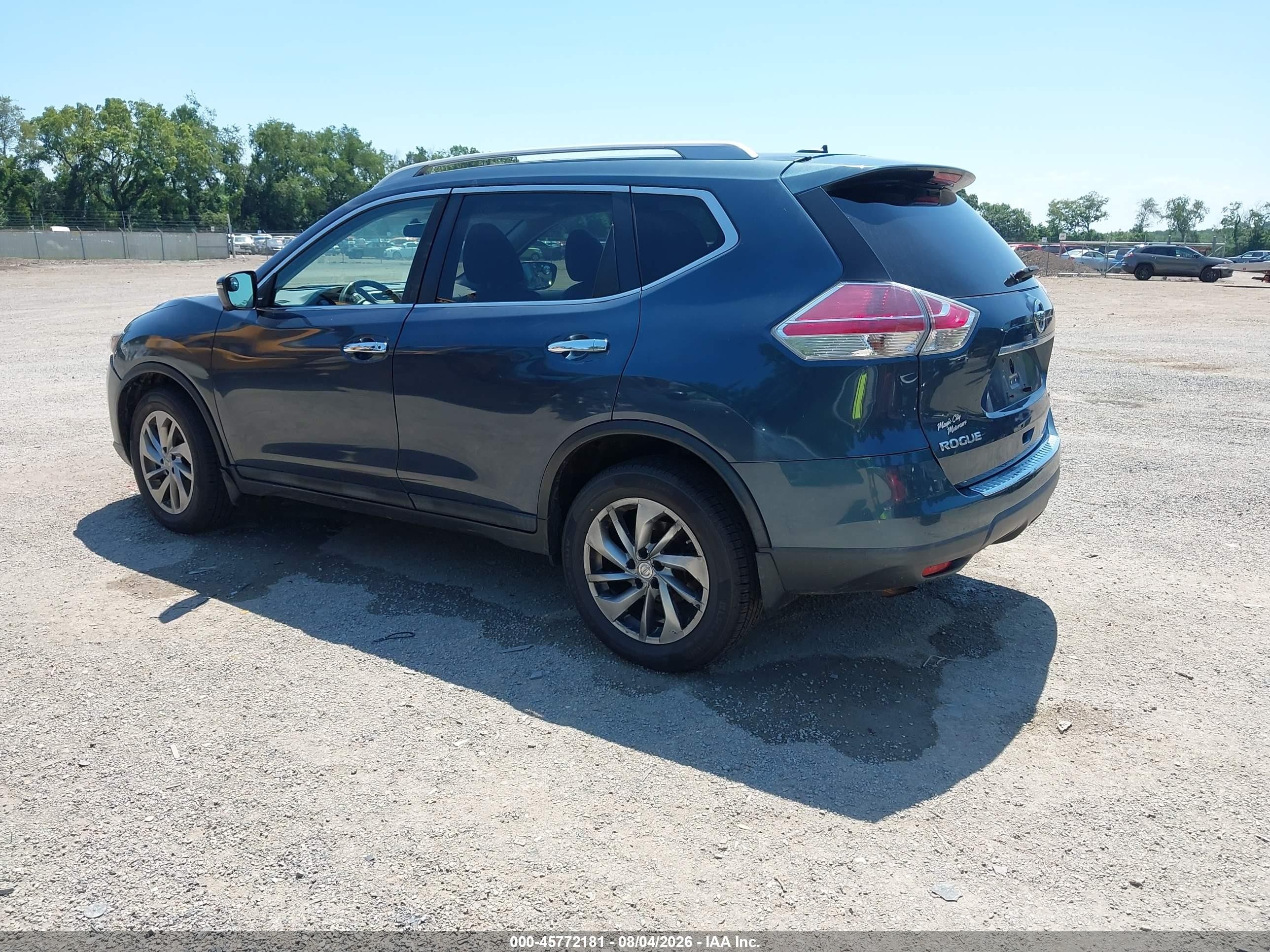 2014 Nissan Rogue Sl Gray vin: 5N1AT2MV2EC835340