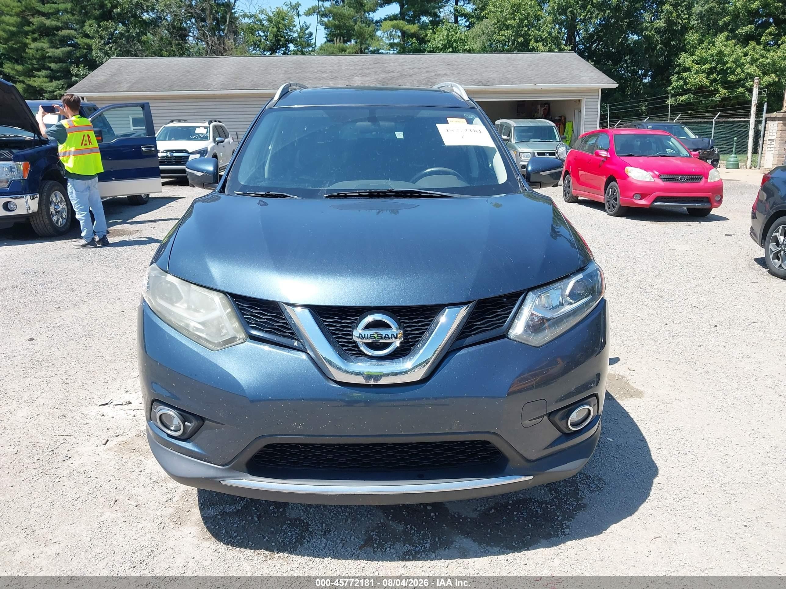 2014 Nissan Rogue Sl Gray vin: 5N1AT2MV2EC835340