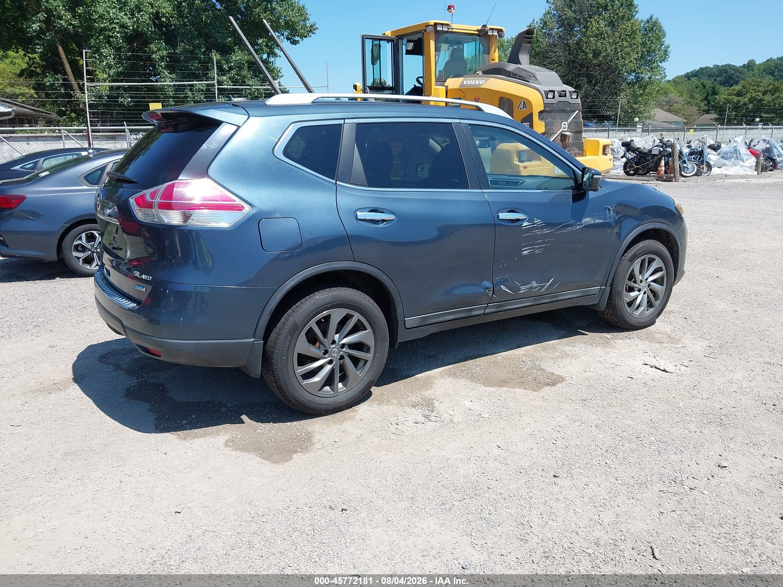 2014 Nissan Rogue Sl Gray vin: 5N1AT2MV2EC835340