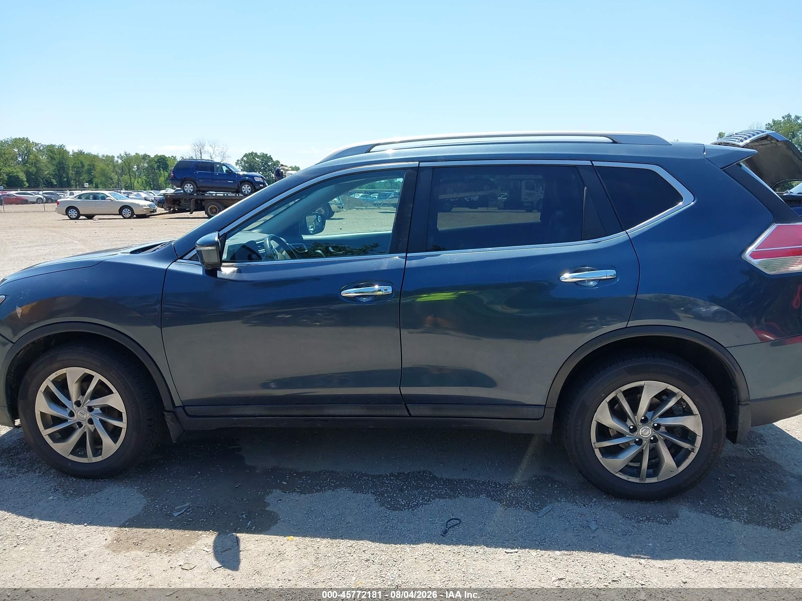 2014 Nissan Rogue Sl Gray vin: 5N1AT2MV2EC835340