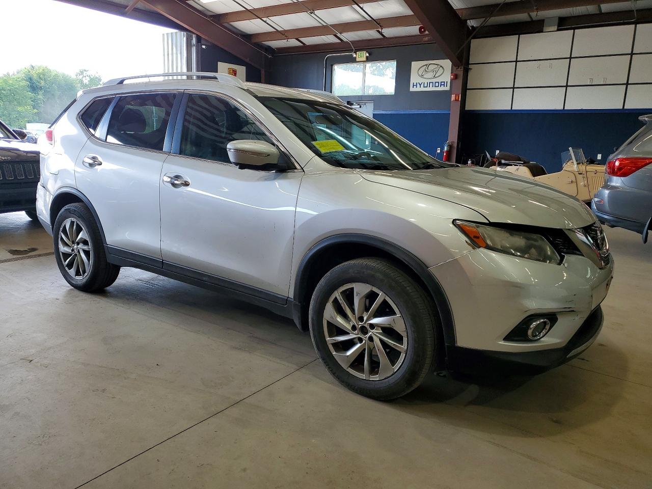 2014 Nissan Rogue Sl Silver vin: 5N1AT2MV2EC838240