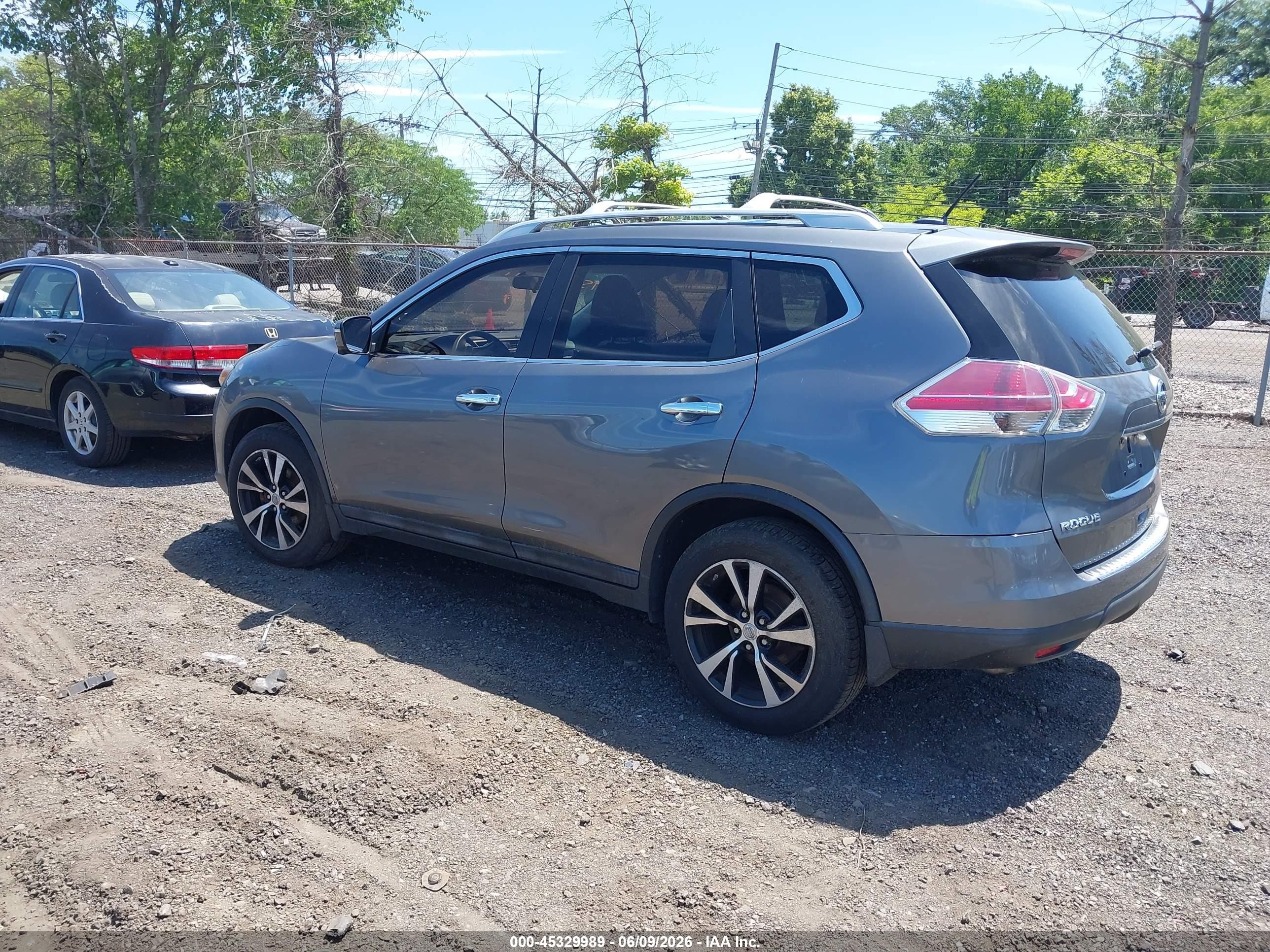 2014 Nissan Rogue Sl Gray vin: 5N1AT2MV2EC858536