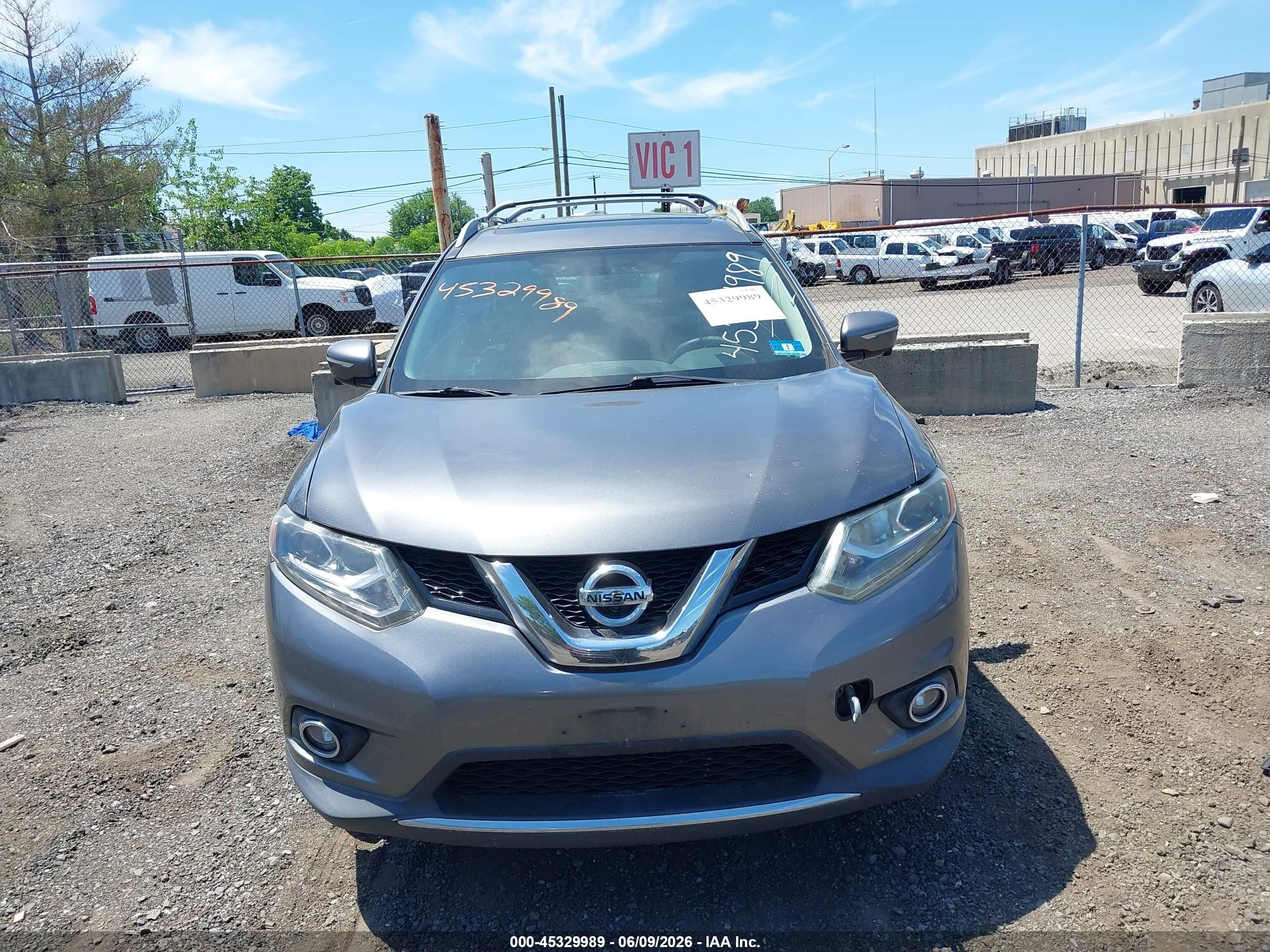 2014 Nissan Rogue Sl Gray vin: 5N1AT2MV2EC858536