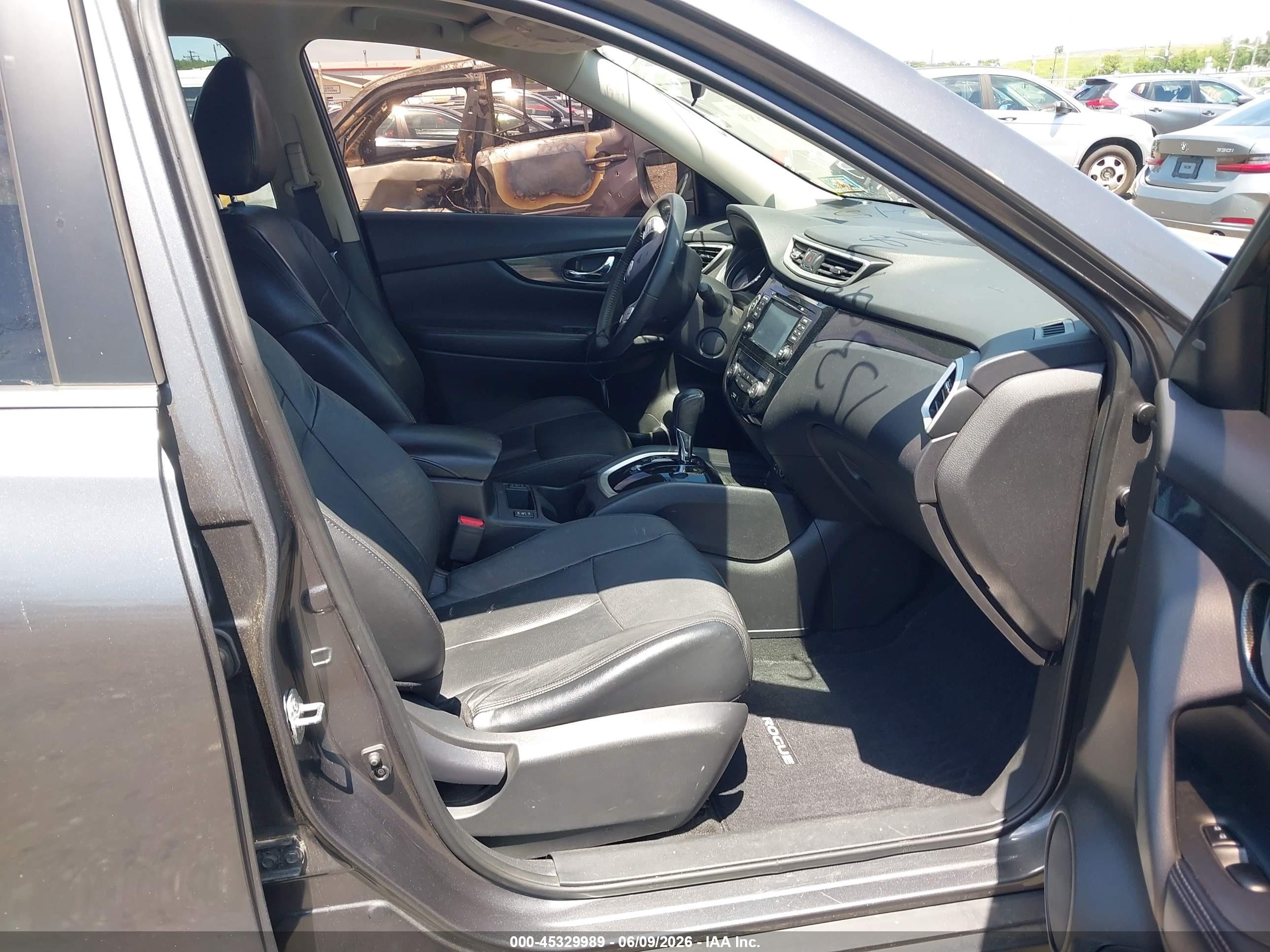 2014 Nissan Rogue Sl Gray vin: 5N1AT2MV2EC858536