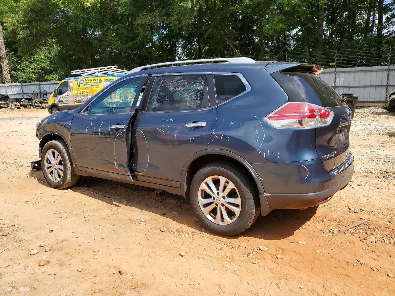 2014 Nissan Rogue Sv Blue vin: 5N1AT2MV2EC864711