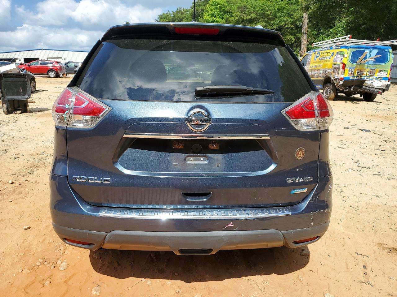 2014 Nissan Rogue Sv Blue vin: 5N1AT2MV2EC864711
