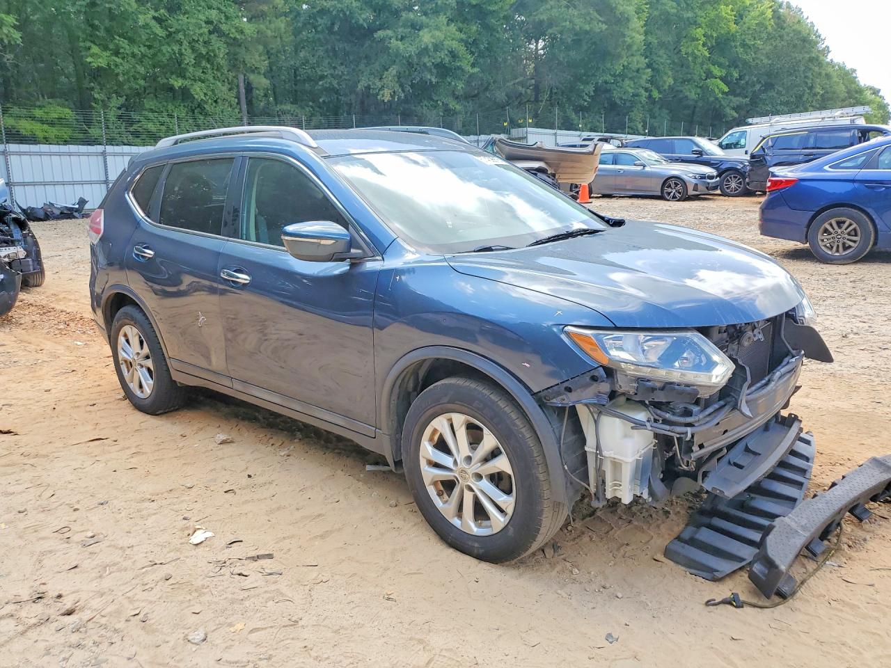 2014 Nissan Rogue Sv Blue vin: 5N1AT2MV2EC864711