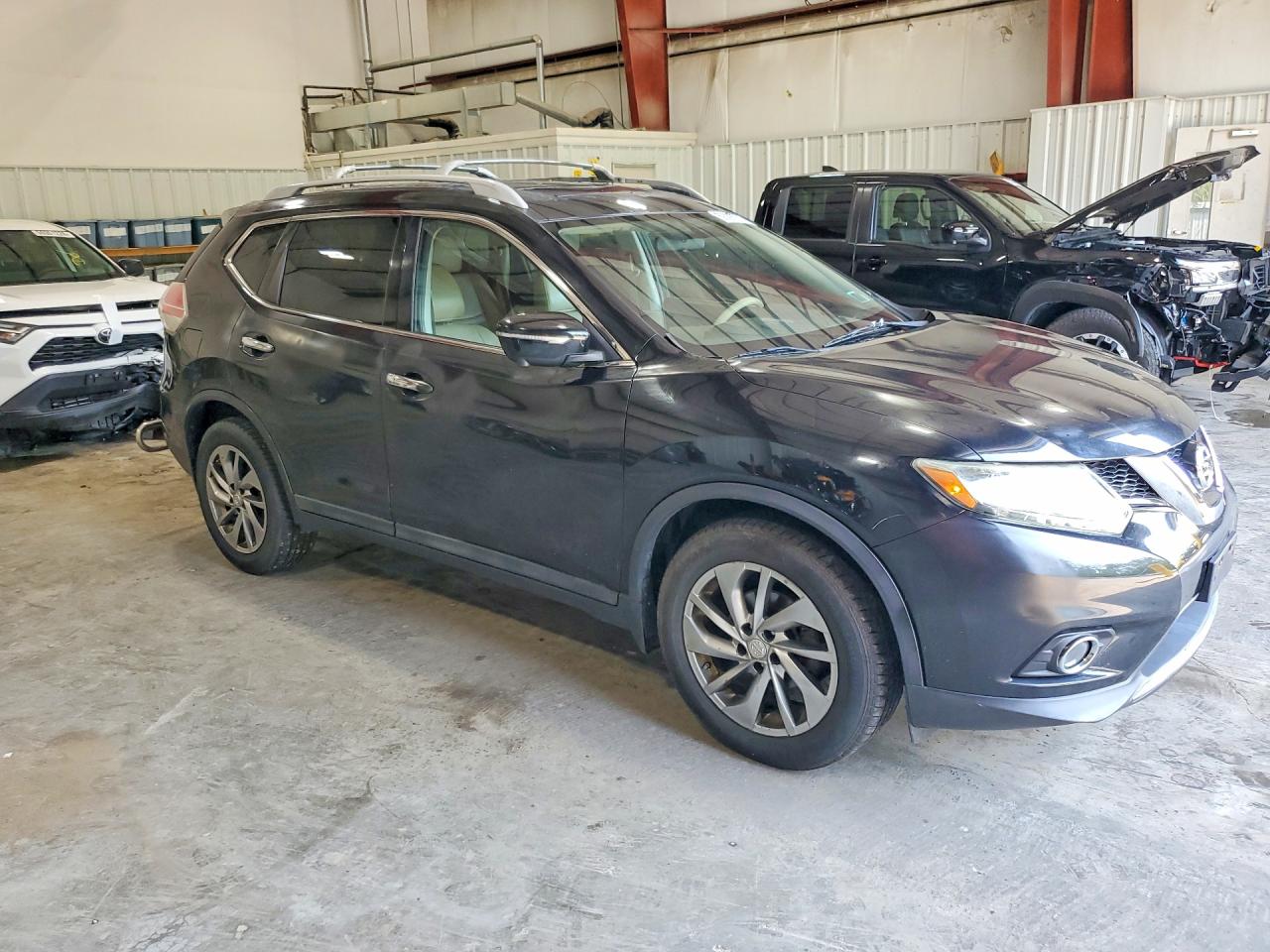 2014 Nissan Rogue Sl Black vin: 5N1AT2MV2EC864773