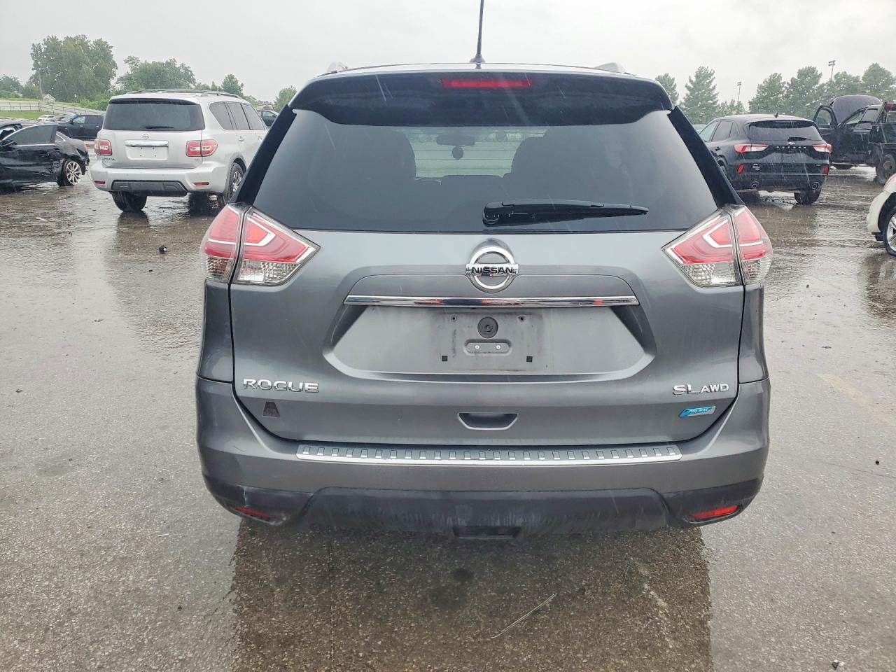 2014 Nissan Rogue Sl Gray vin: 5N1AT2MV2EC870850