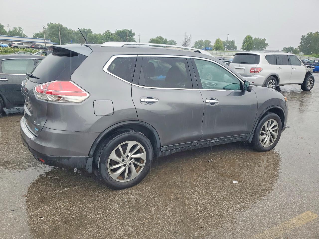 2014 Nissan Rogue Sl Gray vin: 5N1AT2MV2EC870850
