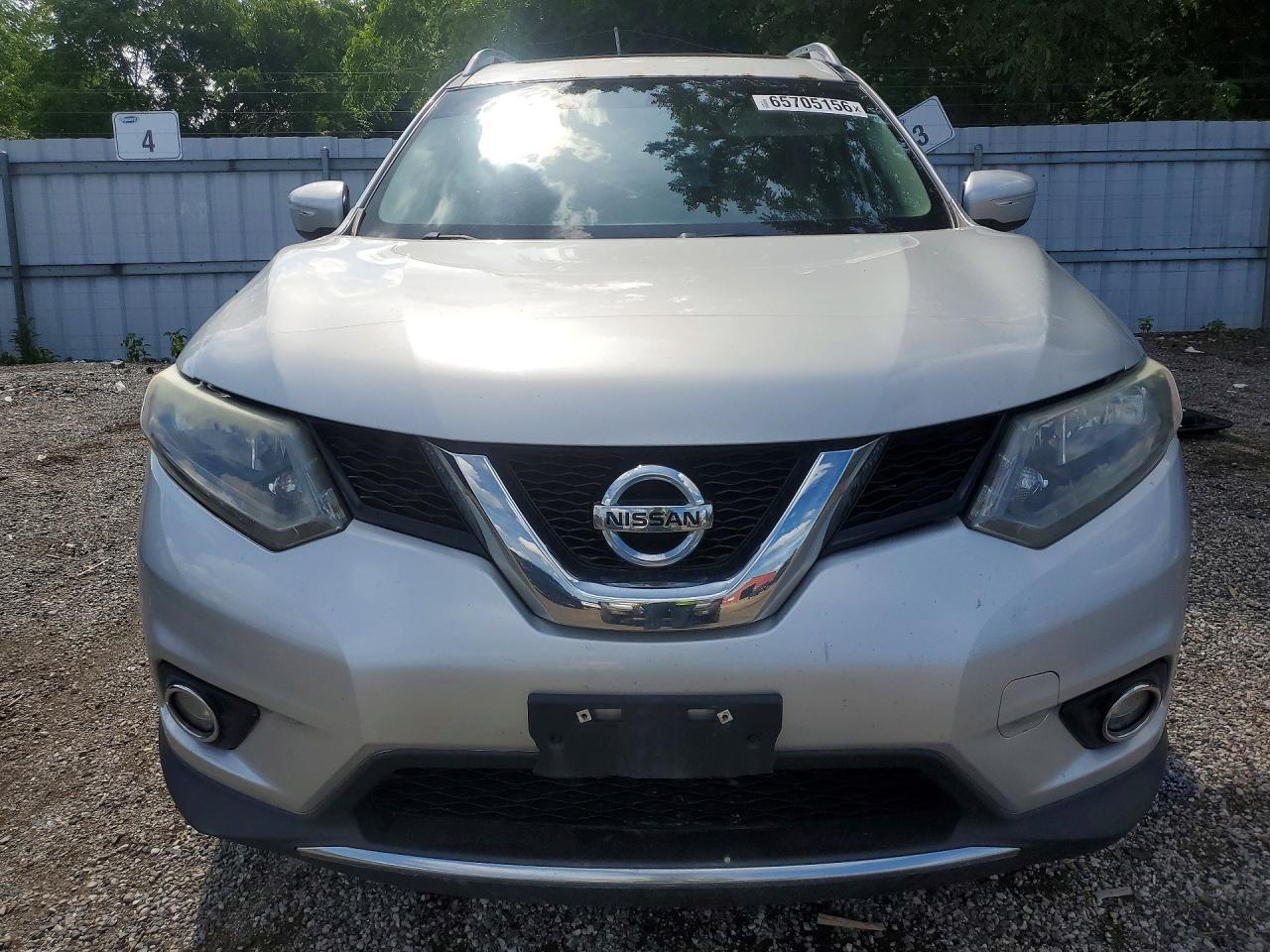 2015 Nissan Rogue S Silver vin: 5N1AT2MV2FC750998