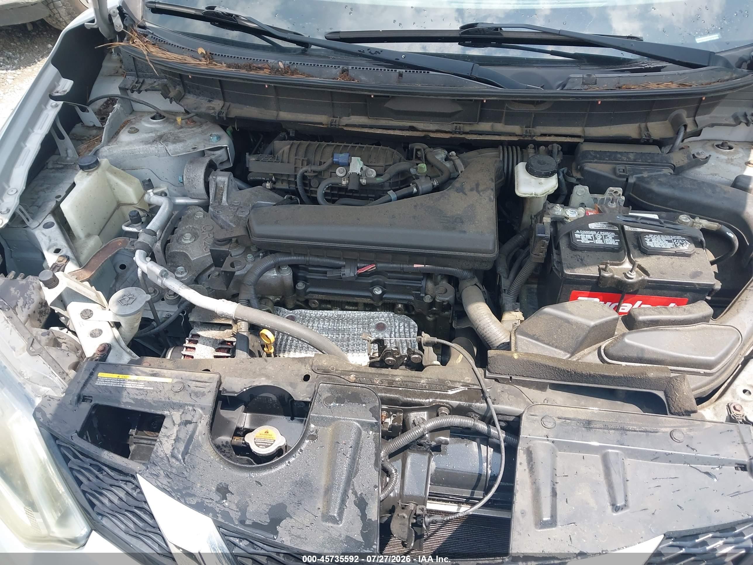 2015 Nissan Rogue Sv Silver vin: 5N1AT2MV2FC753075