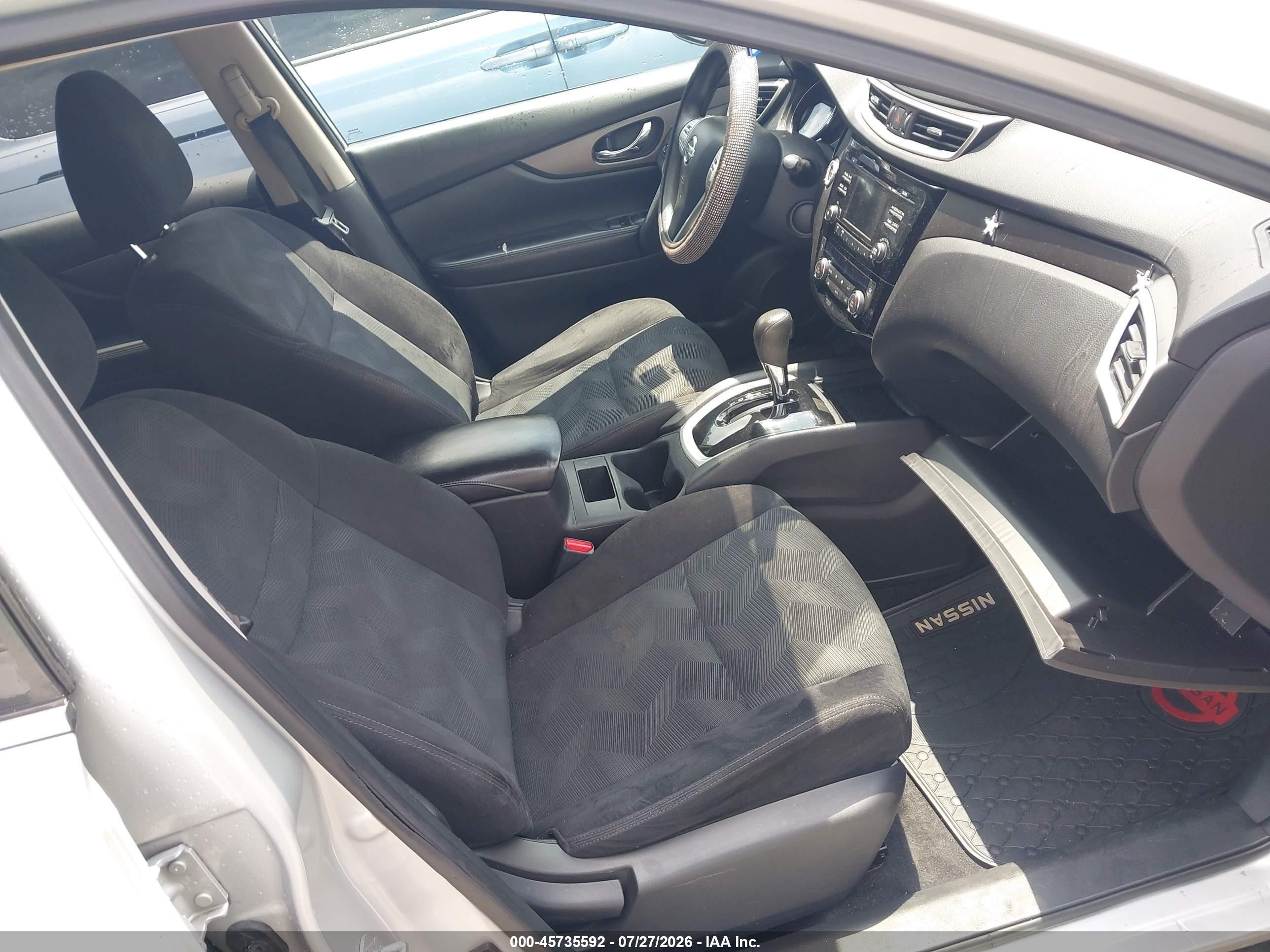 2015 Nissan Rogue Sv Silver vin: 5N1AT2MV2FC753075