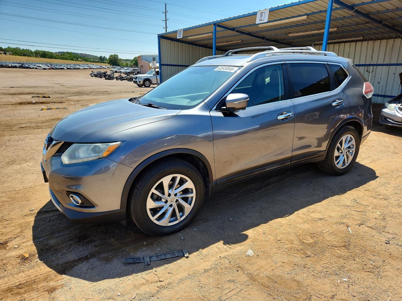 2015 Nissan Rogue Sl Gray vin: 5N1AT2MV2FC762648