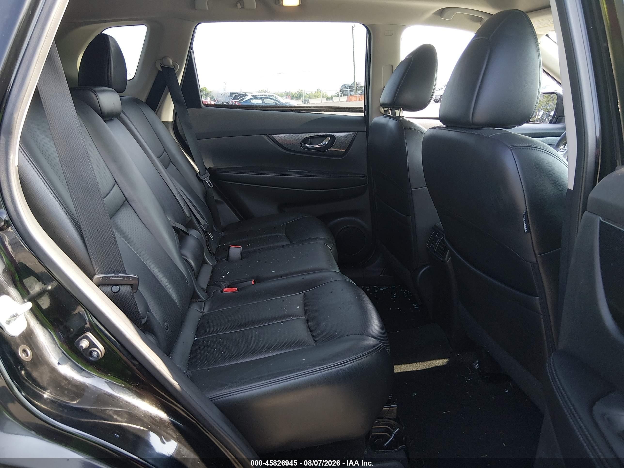 2015 Nissan Rogue Sl Black vin: 5N1AT2MV2FC767915