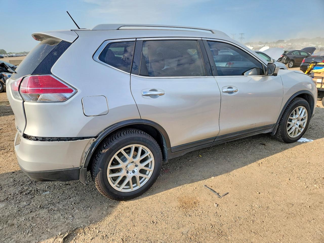 2015 Nissan Rogue Sl Silver vin: 5N1AT2MV2FC771186