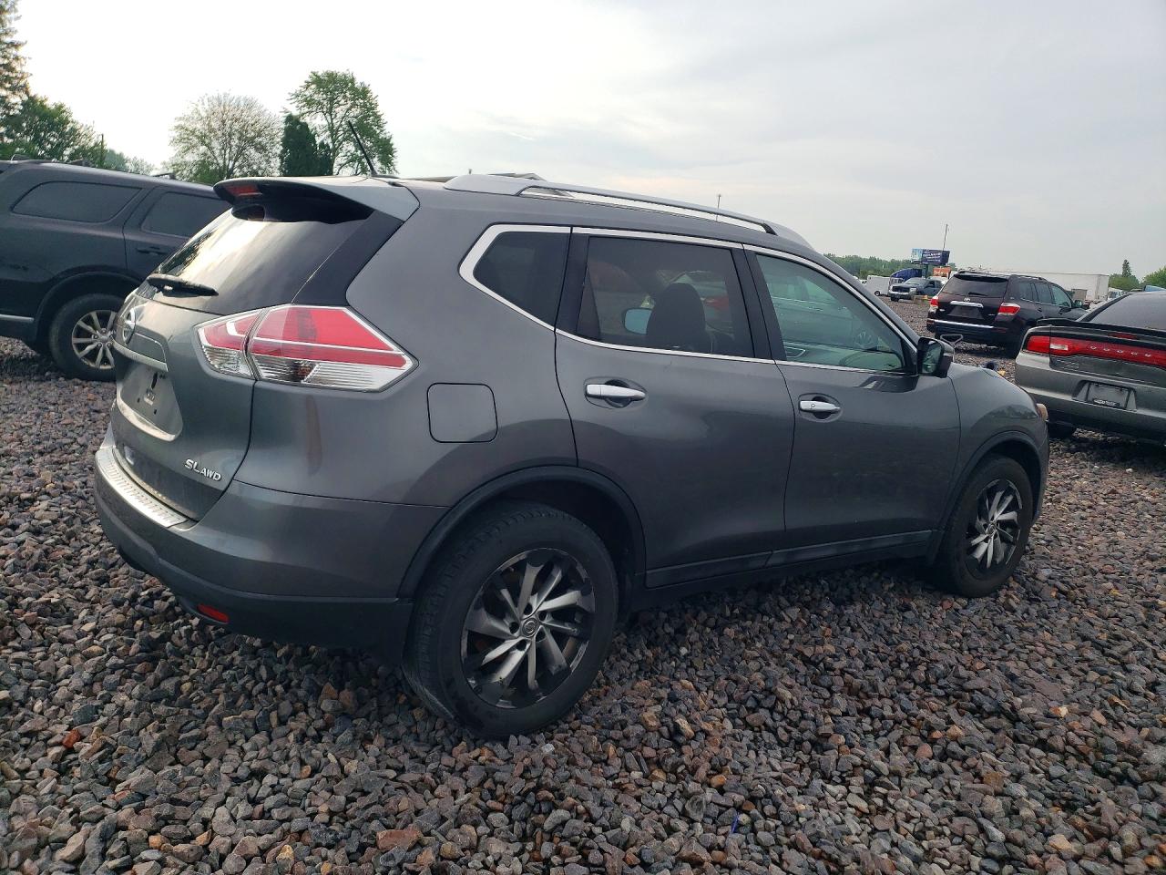 2015 Nissan Rogue Sl Gray vin: 5N1AT2MV2FC771267