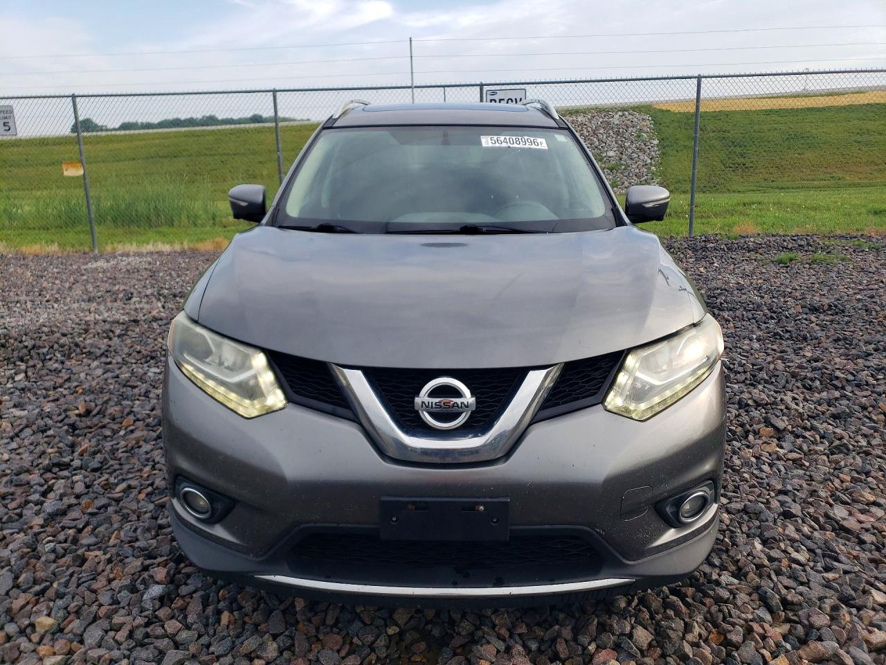 2015 Nissan Rogue Sl Gray vin: 5N1AT2MV2FC771267