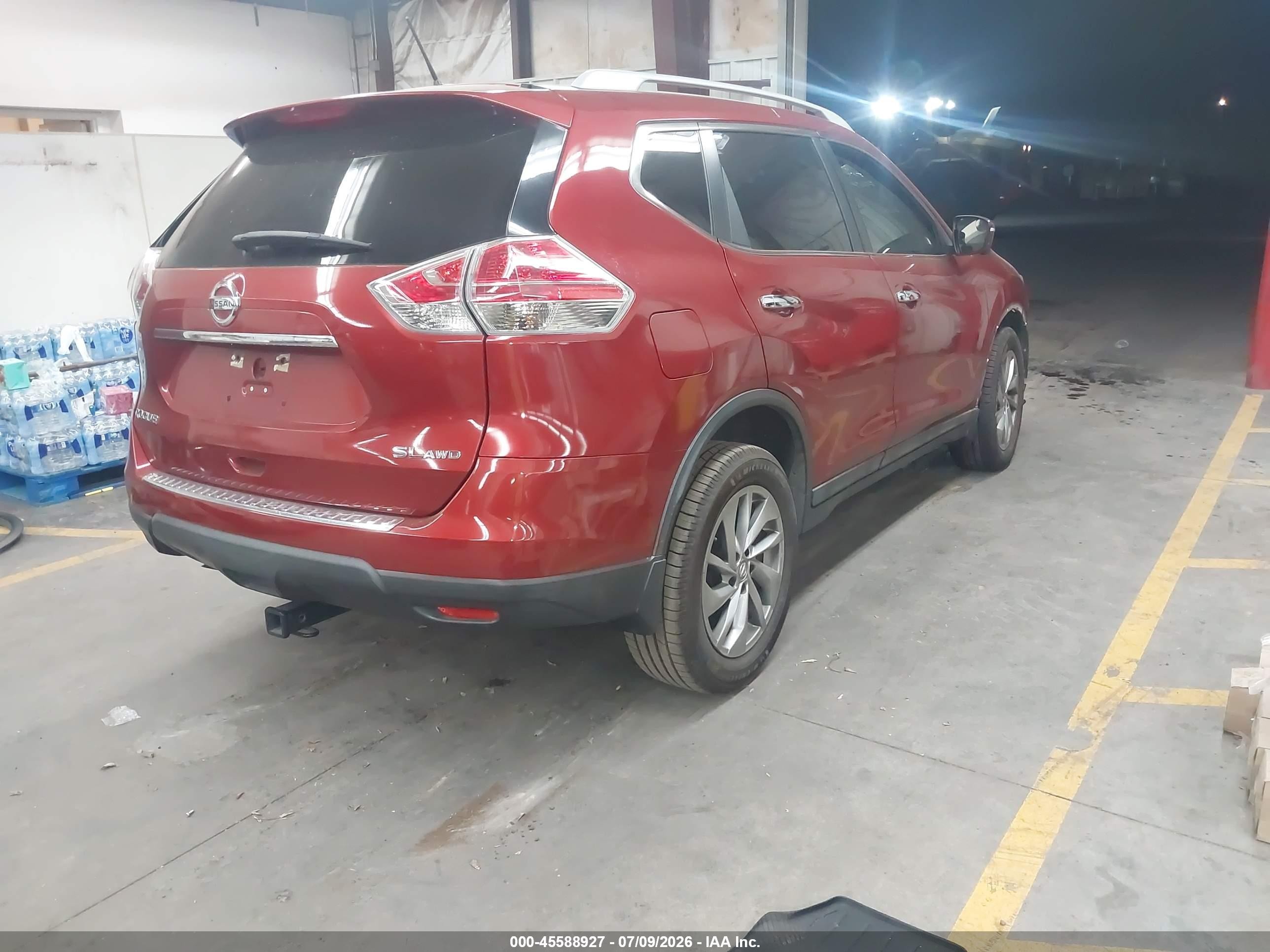 2015 Nissan Rogue Sl Красный vin: 5N1AT2MV2FC776131