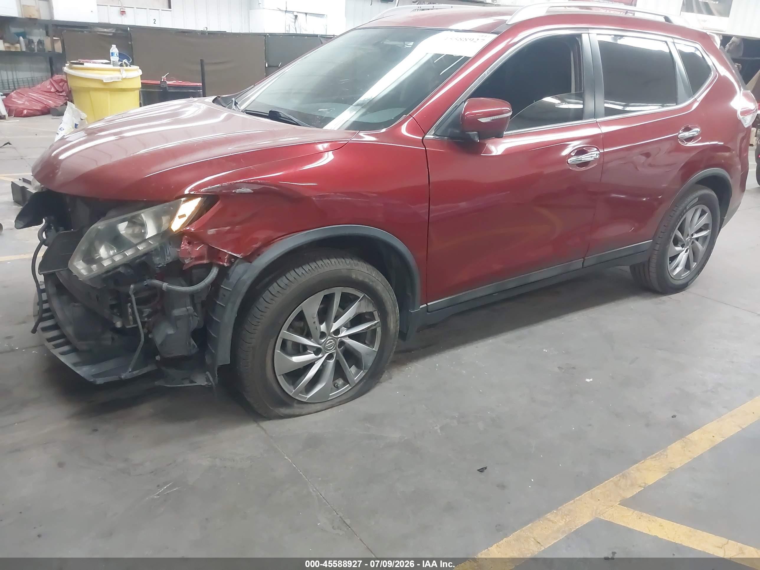 2015 Nissan Rogue Sl Красный vin: 5N1AT2MV2FC776131