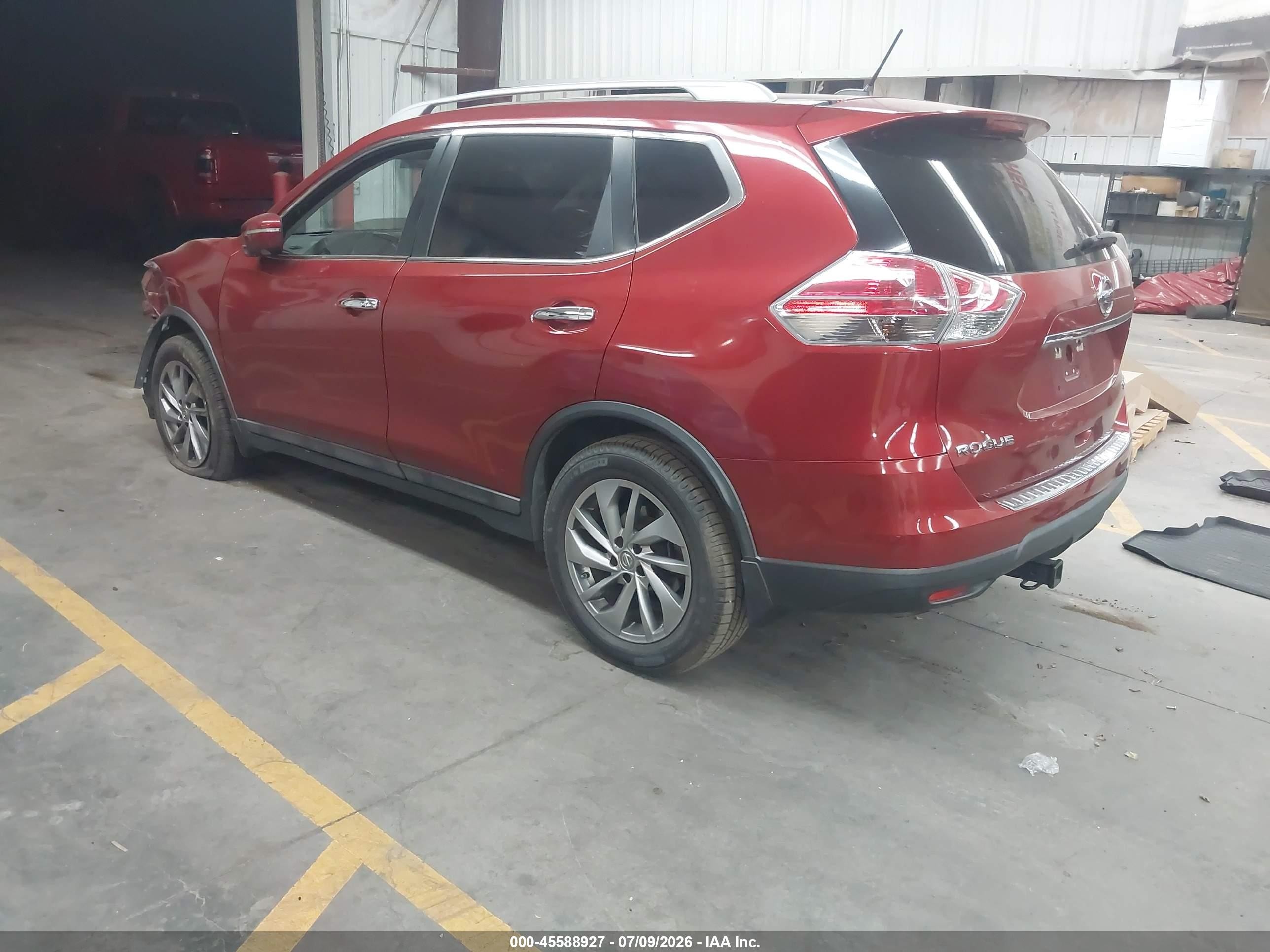 2015 Nissan Rogue Sl Красный vin: 5N1AT2MV2FC776131