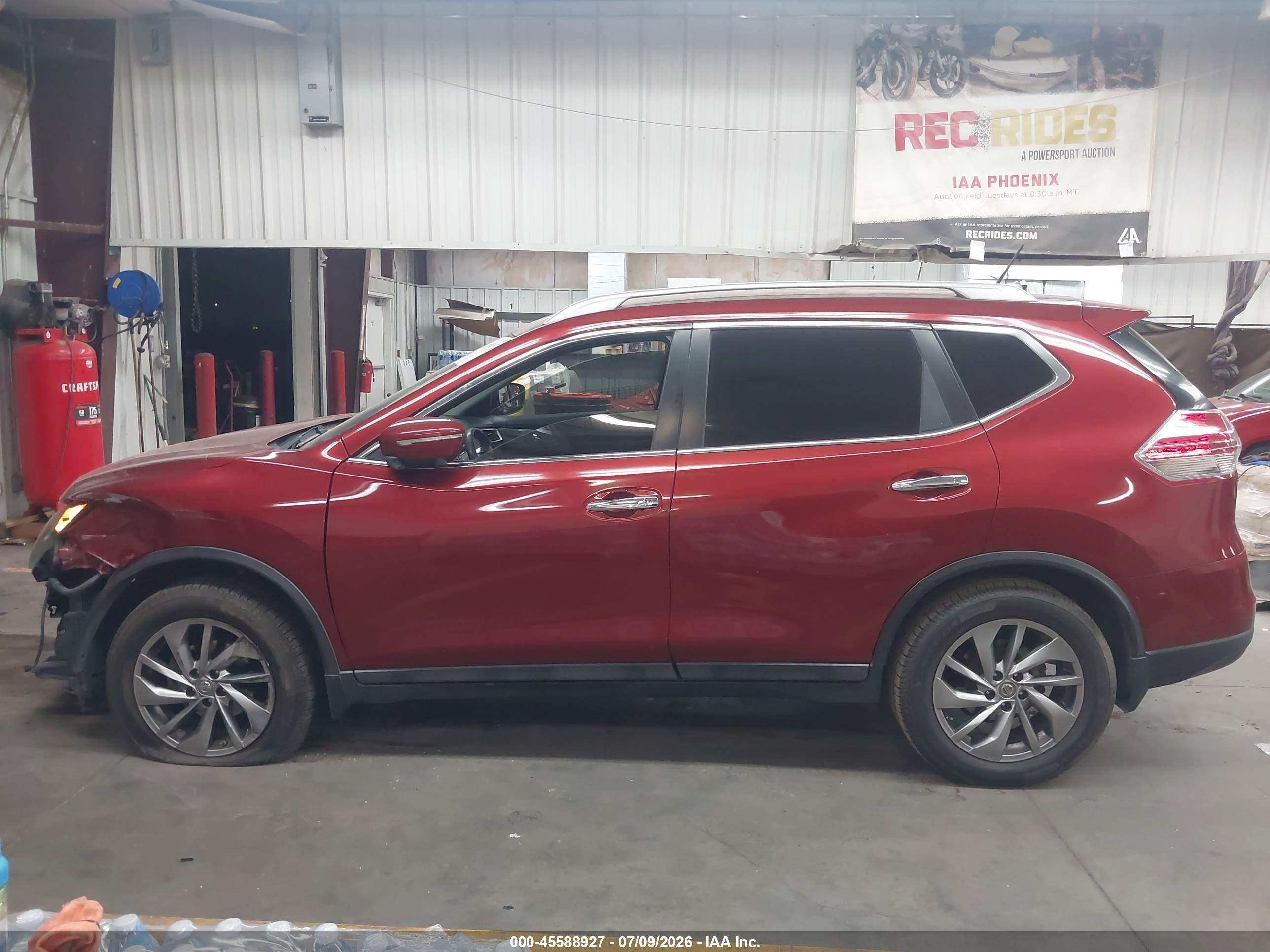 2015 Nissan Rogue Sl Красный vin: 5N1AT2MV2FC776131