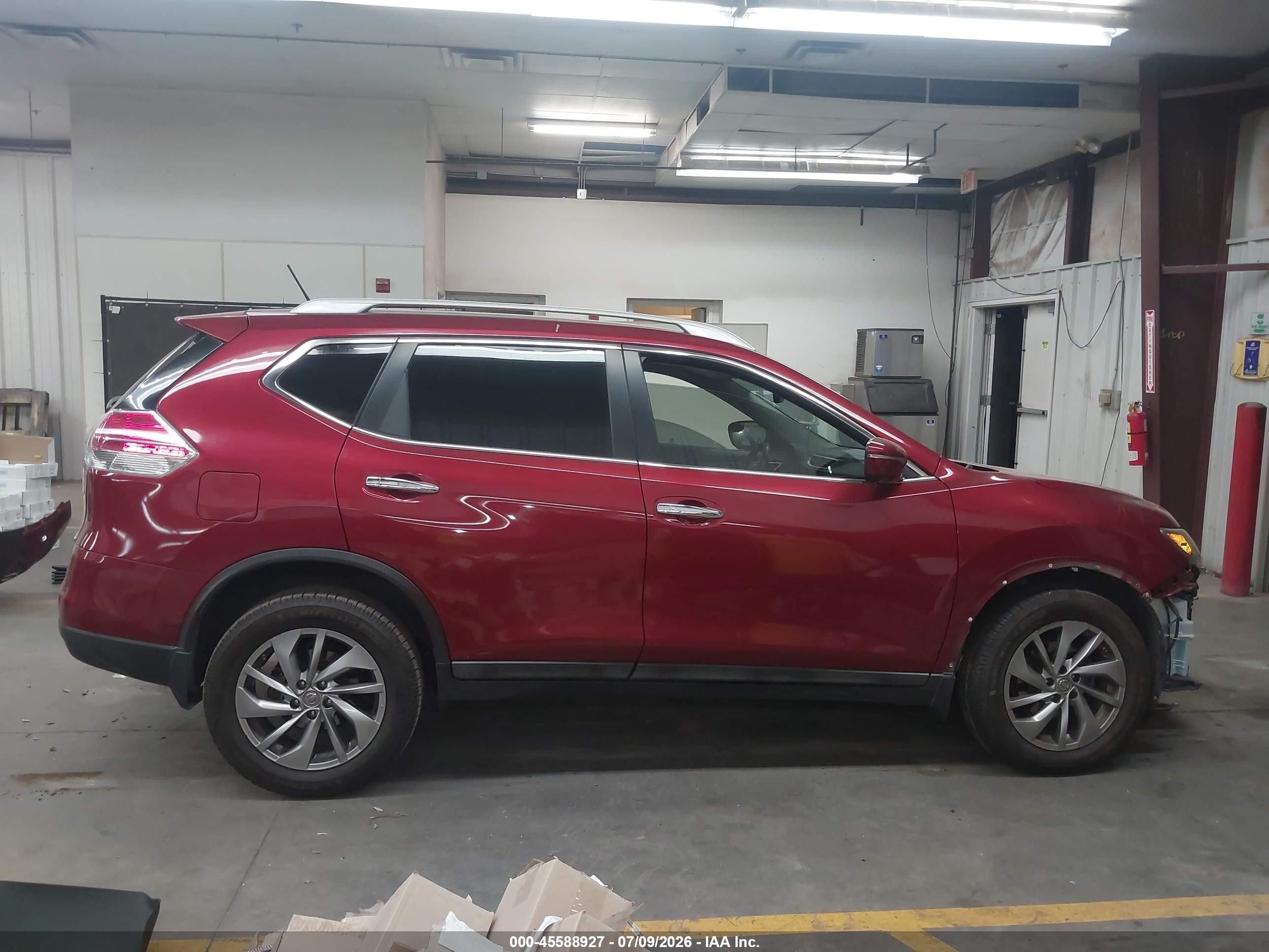 2015 Nissan Rogue Sl Красный vin: 5N1AT2MV2FC776131