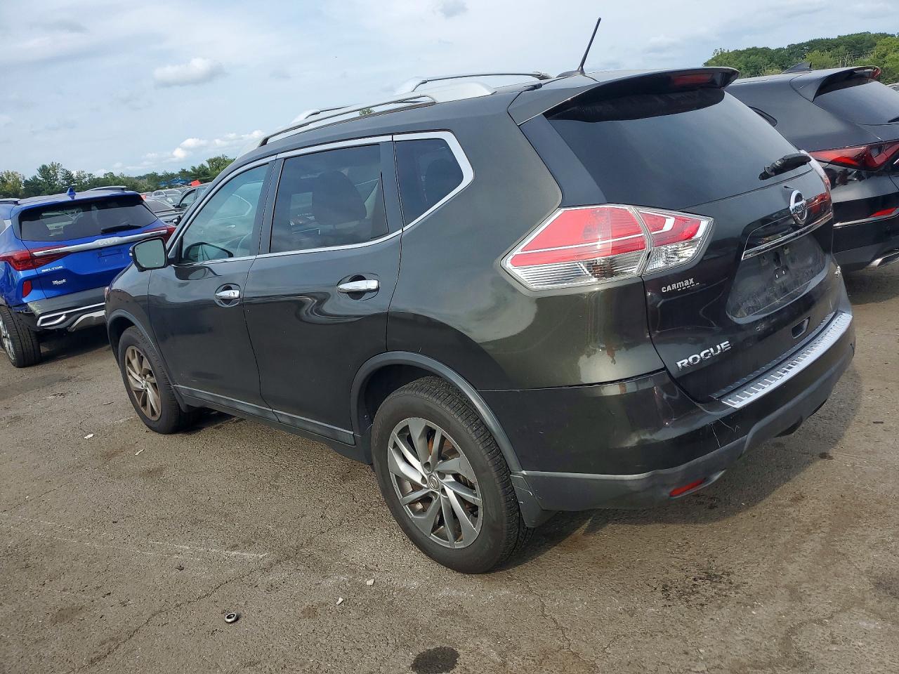 2015 Nissan Rogue Sl Green vin: 5N1AT2MV2FC789834