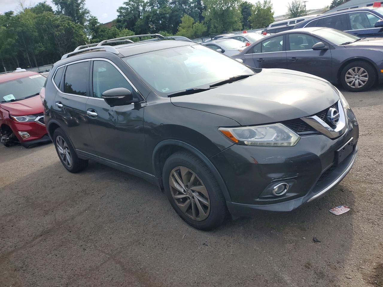 2015 Nissan Rogue Sl Green vin: 5N1AT2MV2FC789834