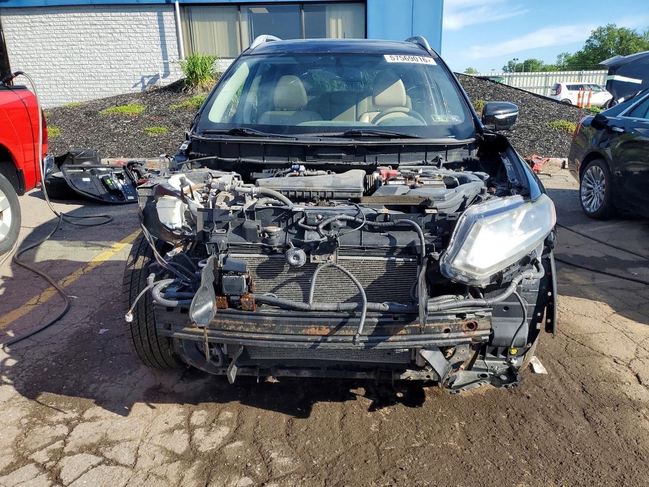 2015 Nissan Rogue Sl Black vin: 5N1AT2MV2FC795729