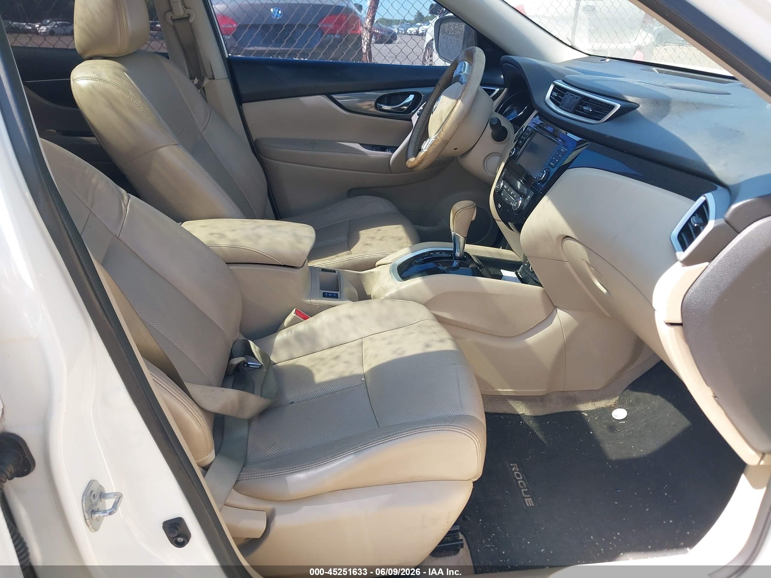 2015 Nissan Rogue Sl Белый vin: 5N1AT2MV2FC806003