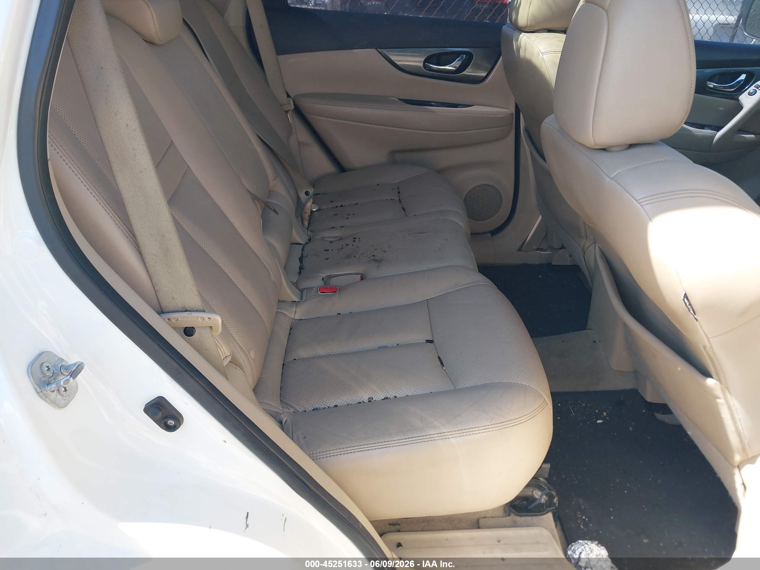 2015 Nissan Rogue Sl Белый vin: 5N1AT2MV2FC806003