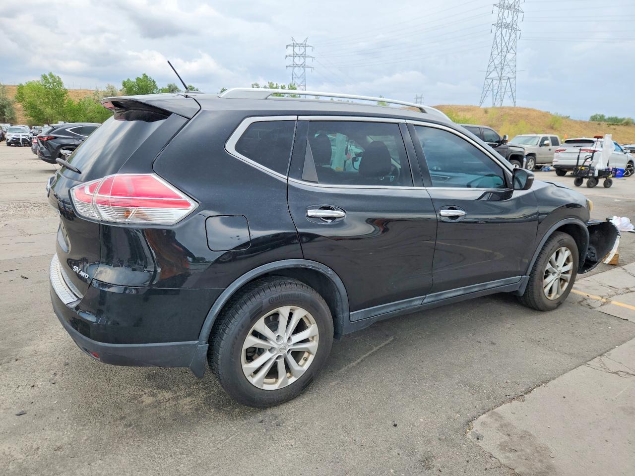 2015 Nissan Rogue Sv Черный vin: 5N1AT2MV2FC811864